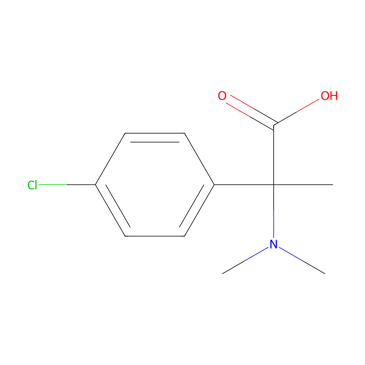 2-(4-Chlorophenyl)-2-(dimethylamino)propanoic acid molecular structure, CAS 1157479-33-8