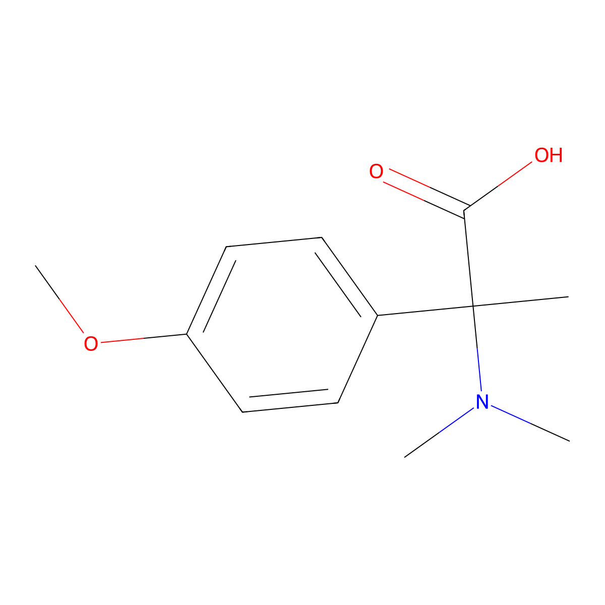2-(4-methoxyphenyl)-N,N-dimethylalanine molecular structure, CAS 1157479-46-3