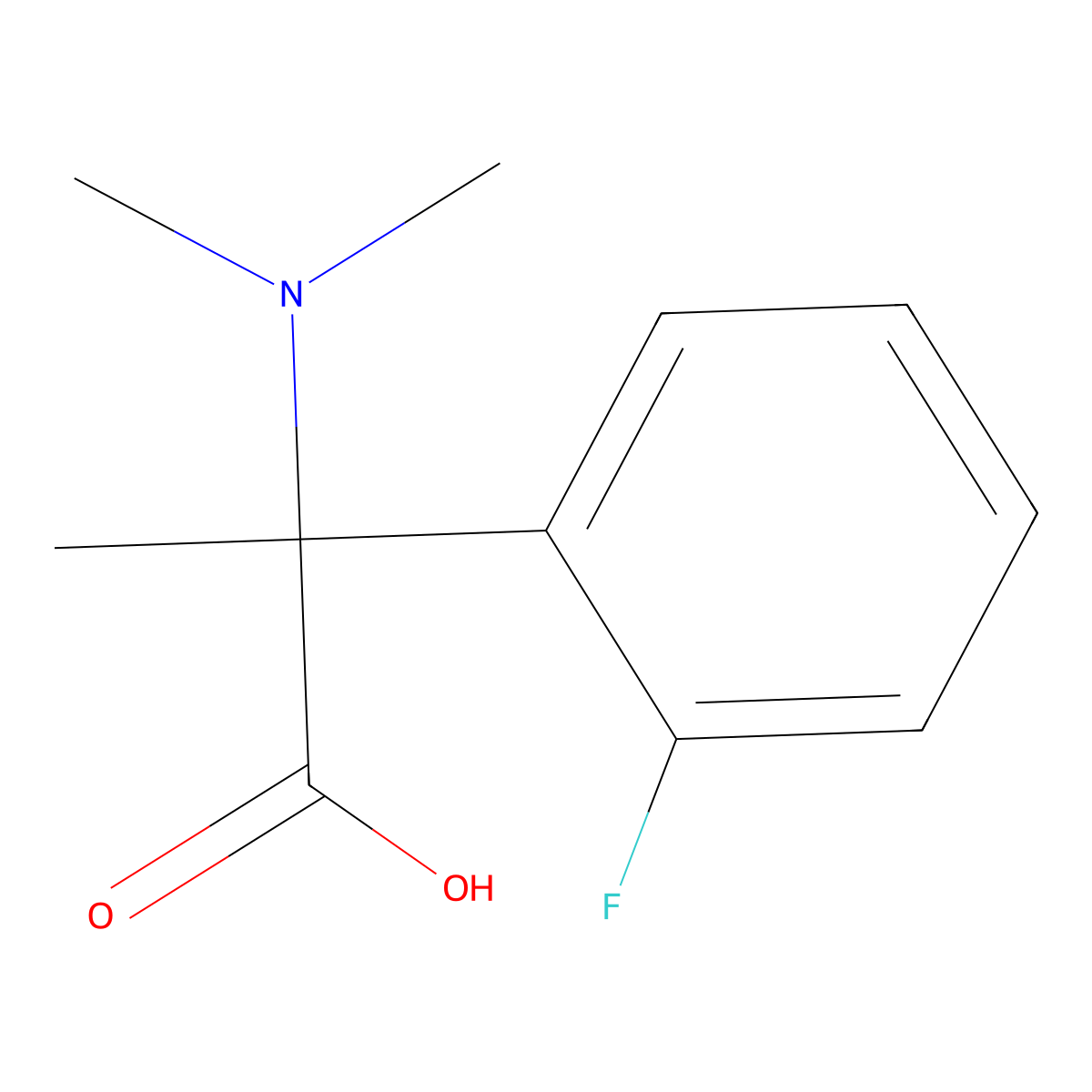 2-(Dimethylamino)-2-(2-fluorophenyl)propanoic acid molecular structure, CAS 1157479-71-4