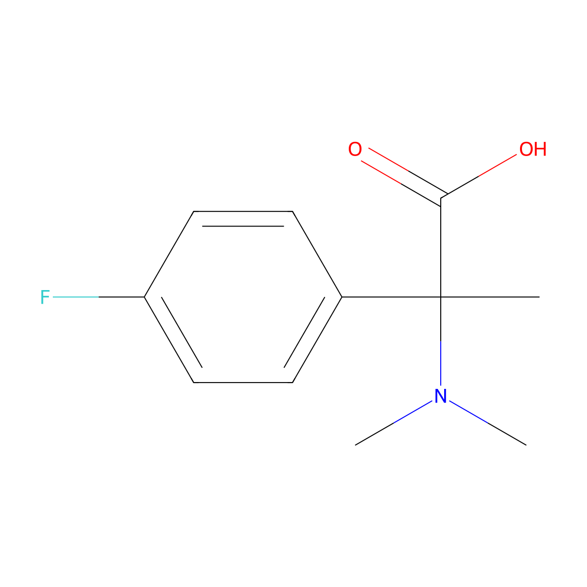 2-(Dimethylamino)-2-(4-fluorophenyl)propanoic acid molecular structure, CAS 1157487-56-3
