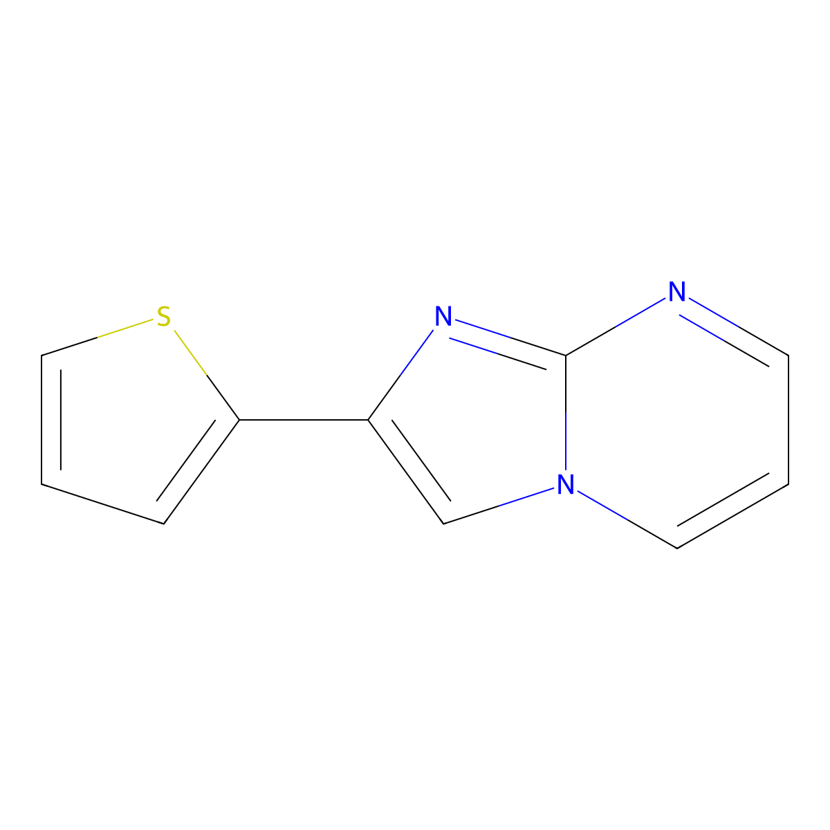 2-Thiophen-2-yl-imidazo[1,2-a]pyrimidine molecular structure, CAS 115749-42-3