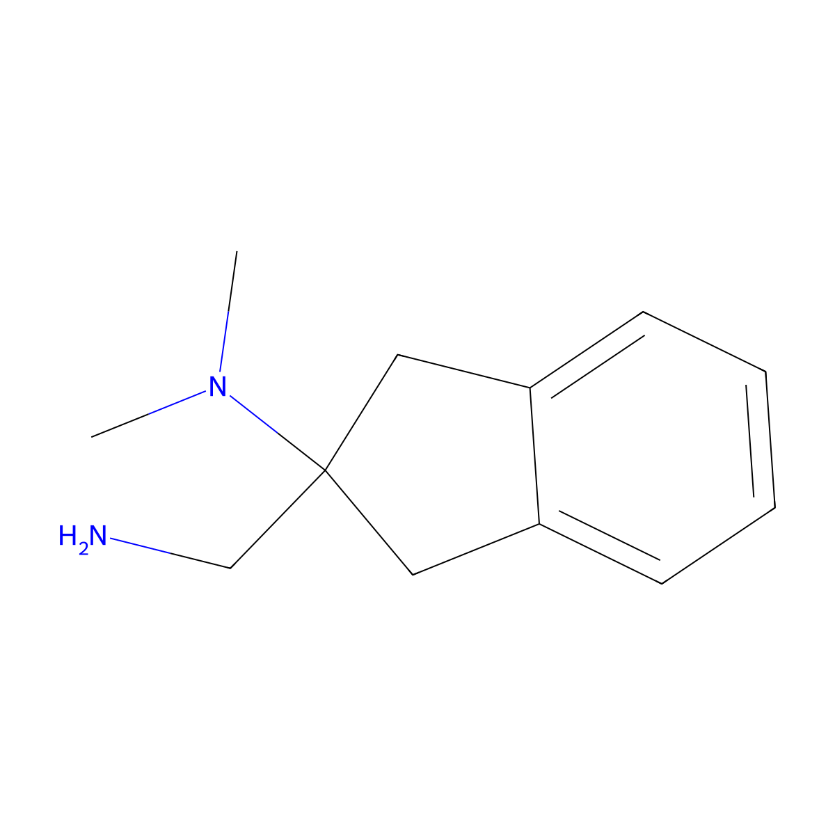 2-(aminomethyl)-N,N-dimethyl-2,3-dihydro-1H-inden-2-amine molecular structure, CAS 1157497-87-4