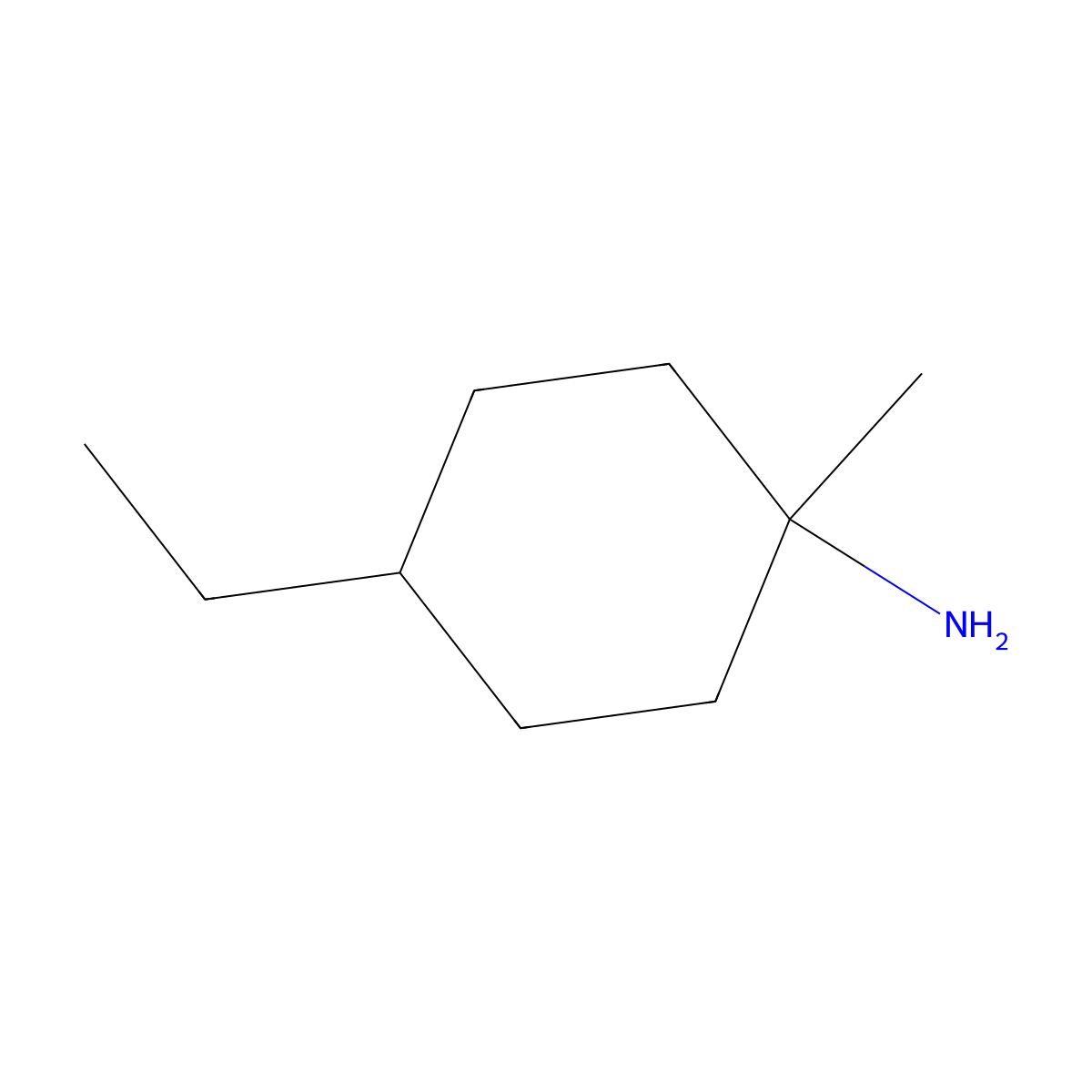 4-Ethyl-1-methylcyclohexan-1-amine molecular structure, CAS 1157501-21-7