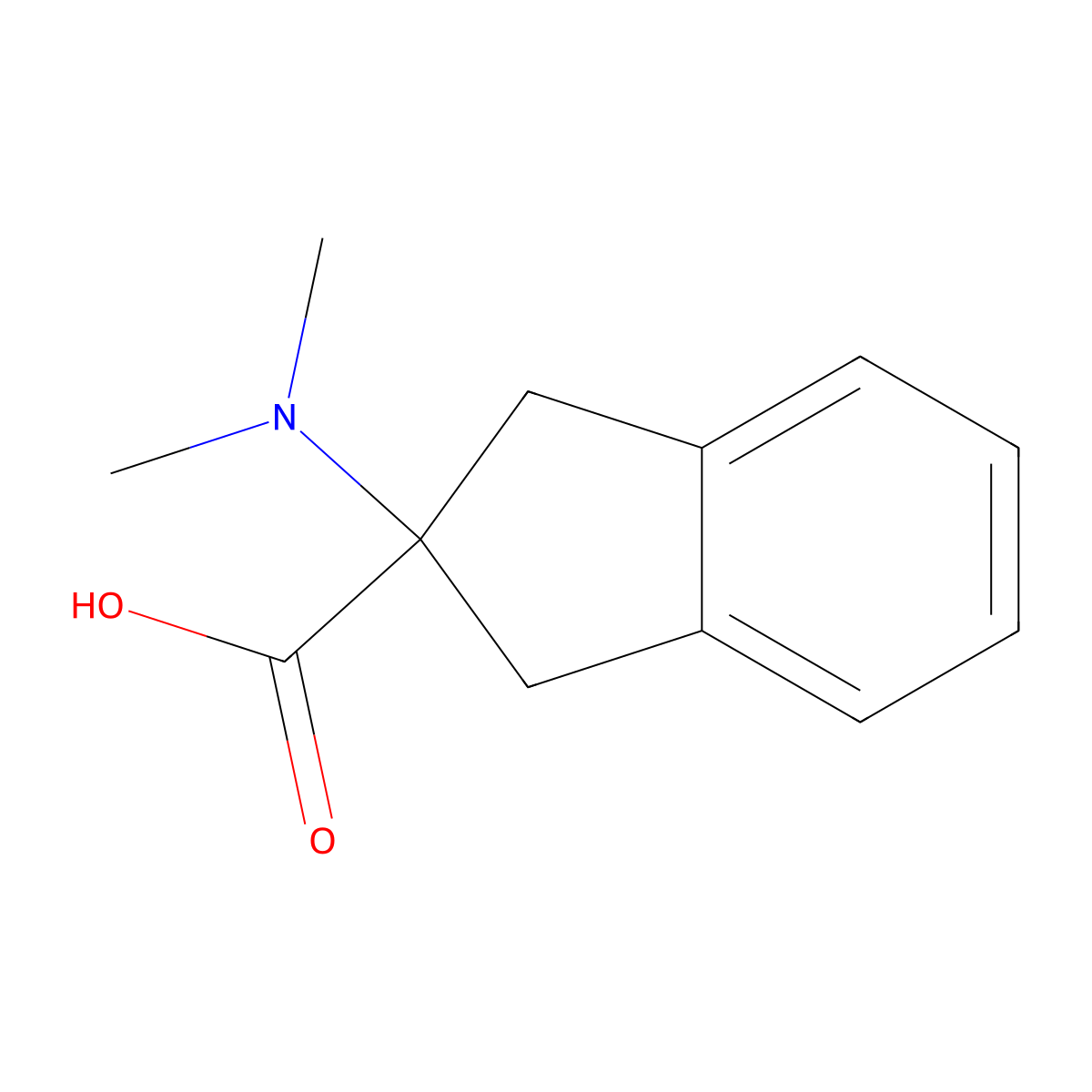 2-(dimethylamino)-2,3-dihydro-1H-indene-2-carboxylic acid molecular structure, CAS 1157501-45-5