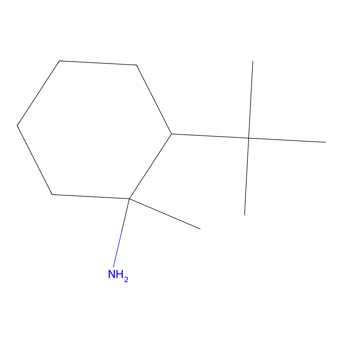 2-Tert-butyl-1-methylcyclohexan-1-amine molecular structure, CAS 1157502-26-5