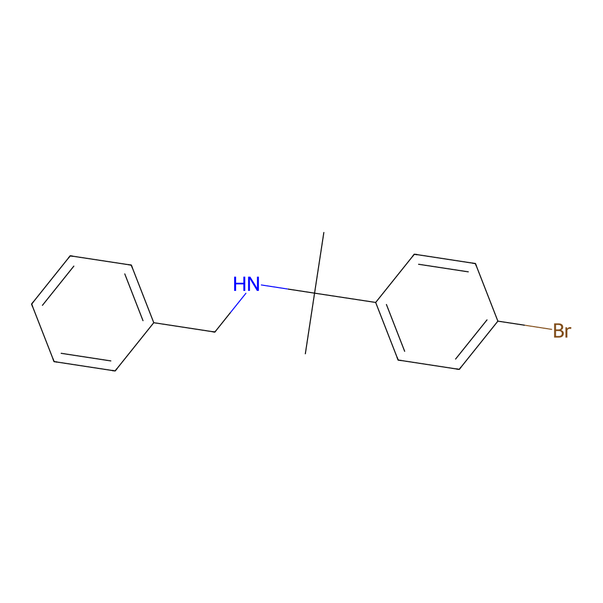N-benzyl-2-(4-bromophenyl)propan-2-amine molecular structure, CAS 1157506-55-2