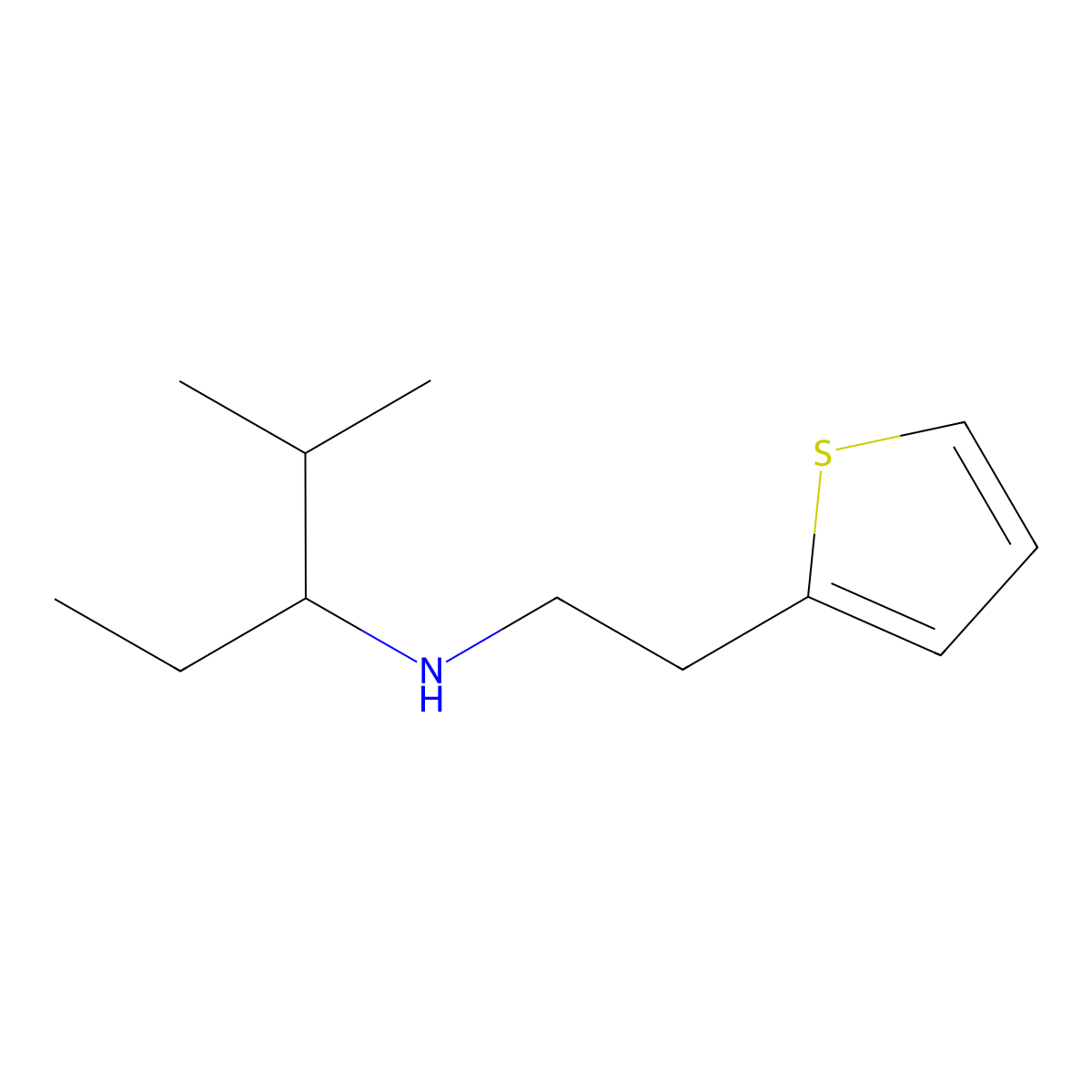 (2-Methylpentan-3-yl)[2-(thiophen-2-yl)ethyl]amine molecular structure, CAS 1157511-30-2