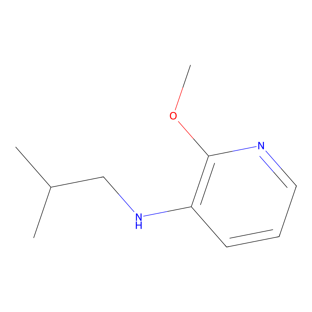 2-methoxy-N-(2-methylpropyl)pyridin-3-amine molecular structure, CAS 1157516-20-5
