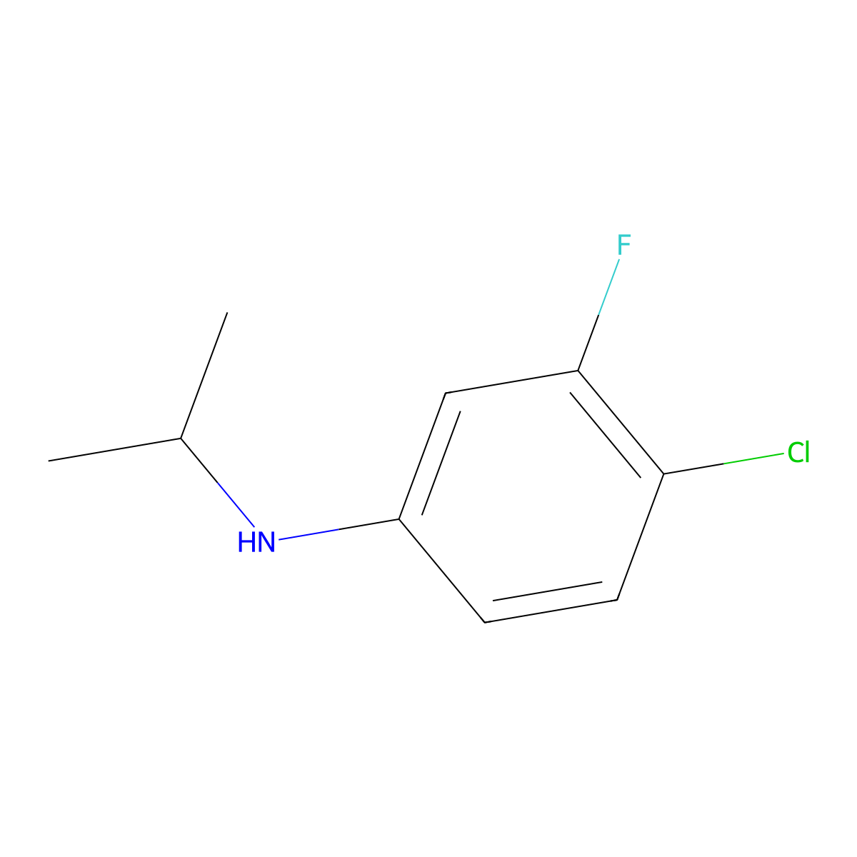 4-Chloro-3-fluoro-N-isopropylaniline molecular structure, CAS 1157519-52-2