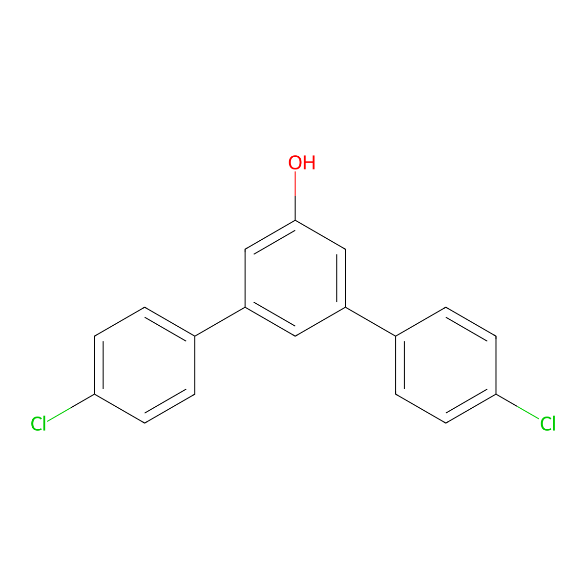 3,5-Bis(4-chlorophenyl)phenol molecular structure, CAS 115752-49-3