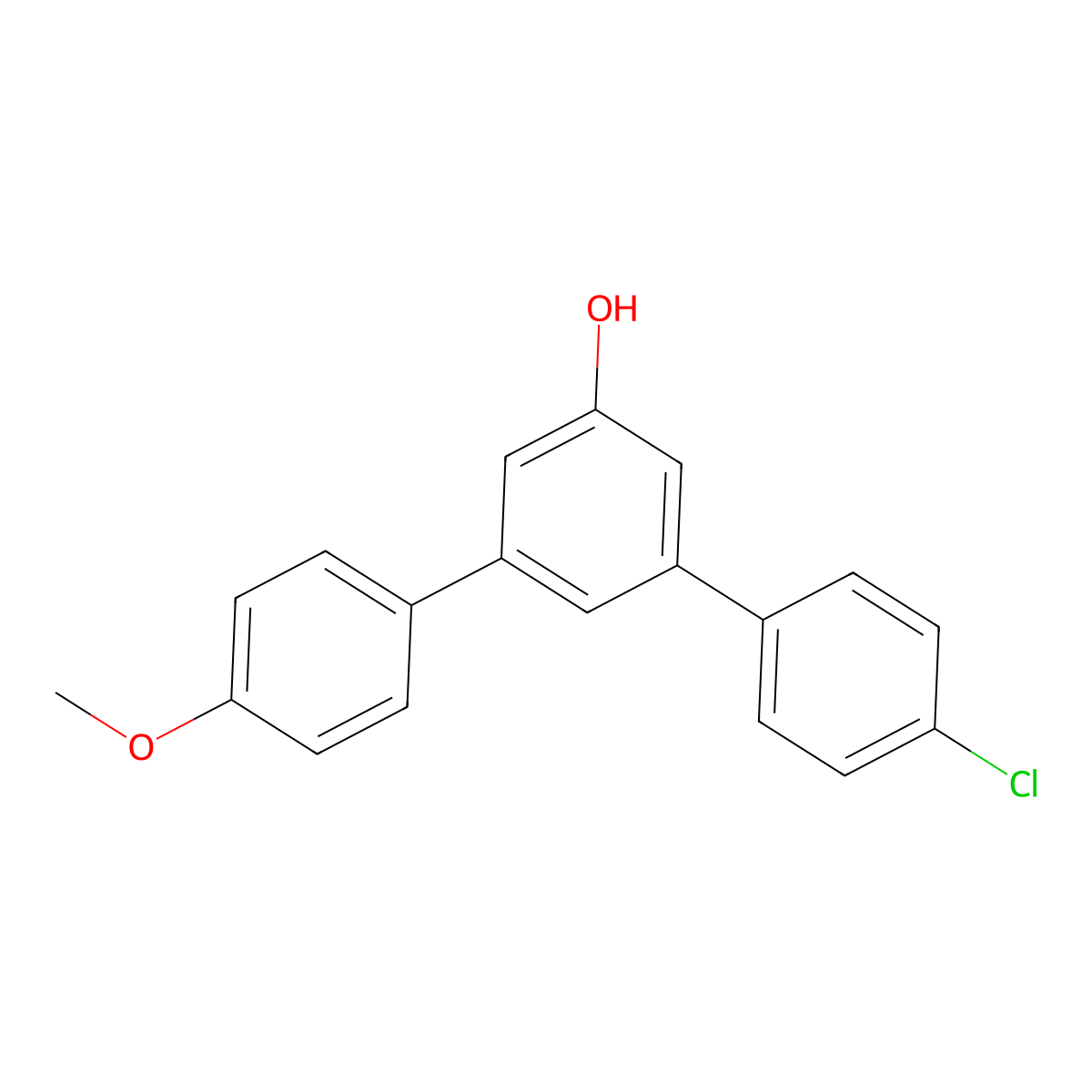 3-(4-Chlorophenyl)-5-(4-methoxyphenyl)phenol molecular structure, CAS 115752-50-6