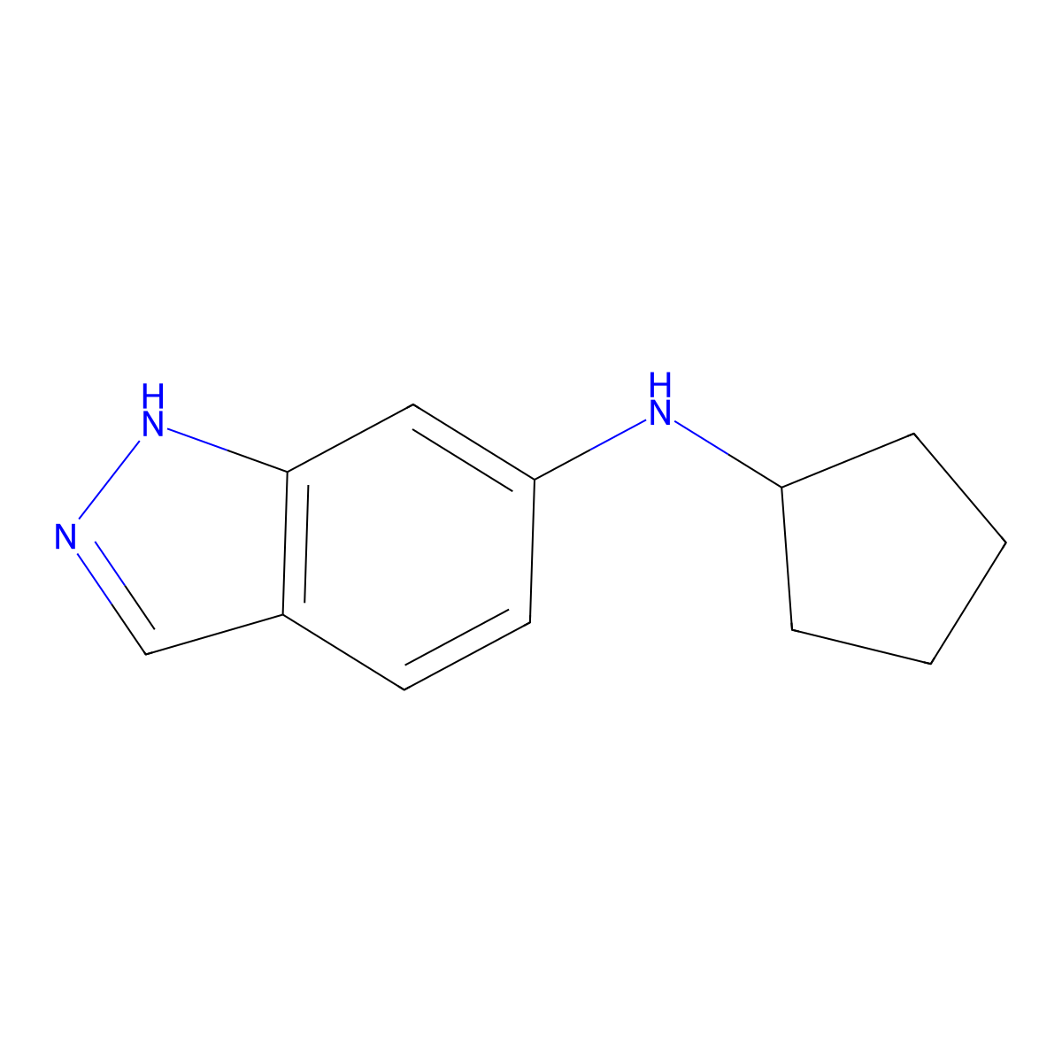 N-Cyclopentyl-1H-indazol-6-amine molecular structure, CAS 1157521-65-7