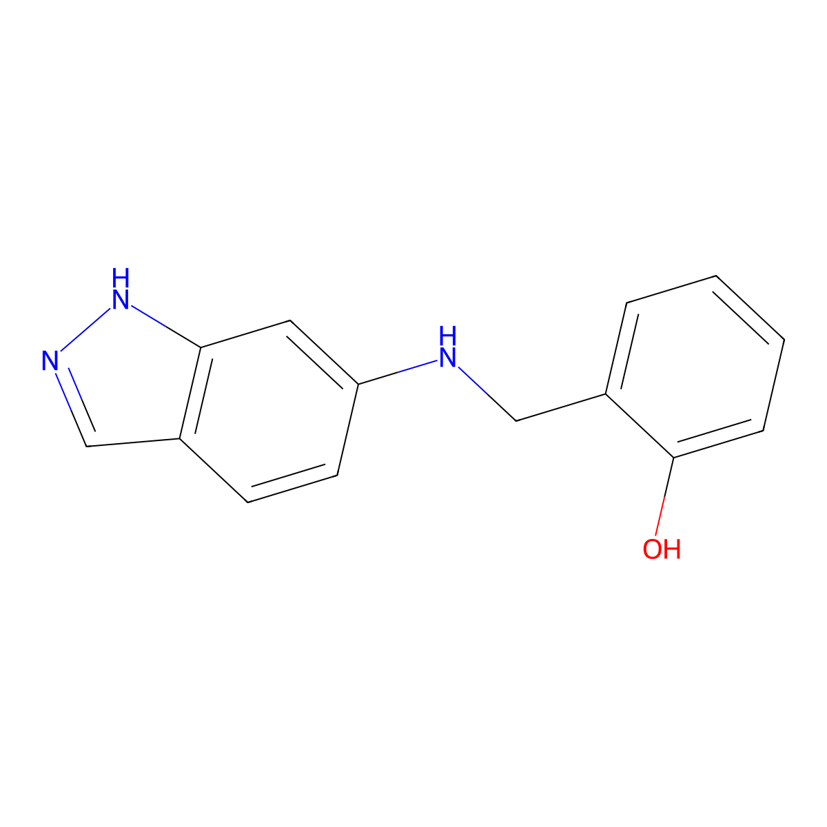 2-{[(2H-indazol-6-yl)amino]methyl}phenol molecular structure, CAS 1157521-96-4