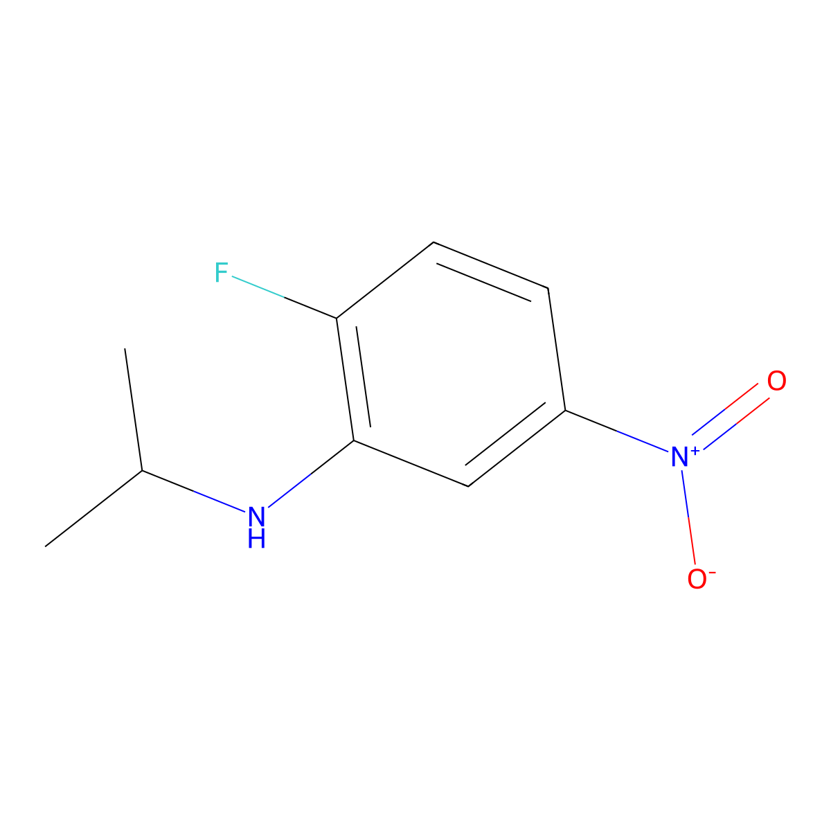 2-fluoro-5-nitro-N-(propan-2-yl)aniline molecular structure, CAS 1157527-74-6