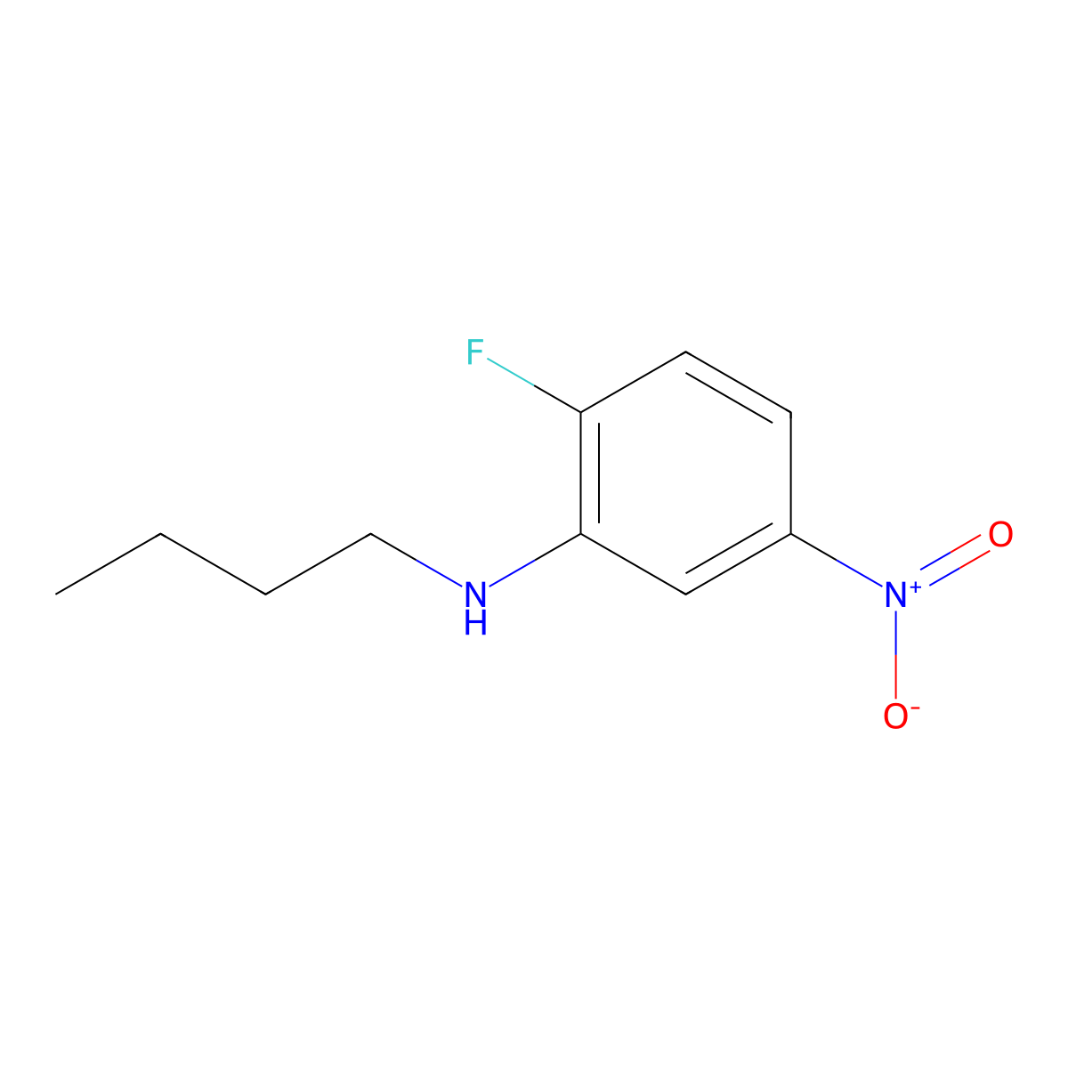 N-butyl-2-fluoro-5-nitroaniline molecular structure, CAS 1157528-24-9