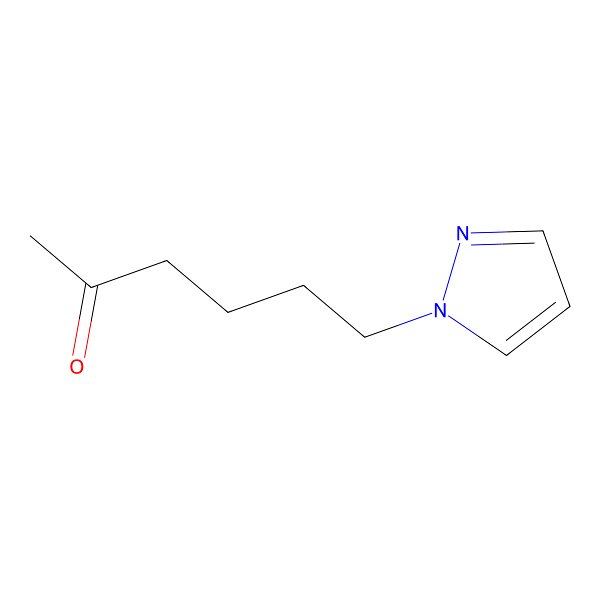 6-(1h-Pyrazol-1-yl)hexan-2-one molecular structure, CAS 1157534-49-0