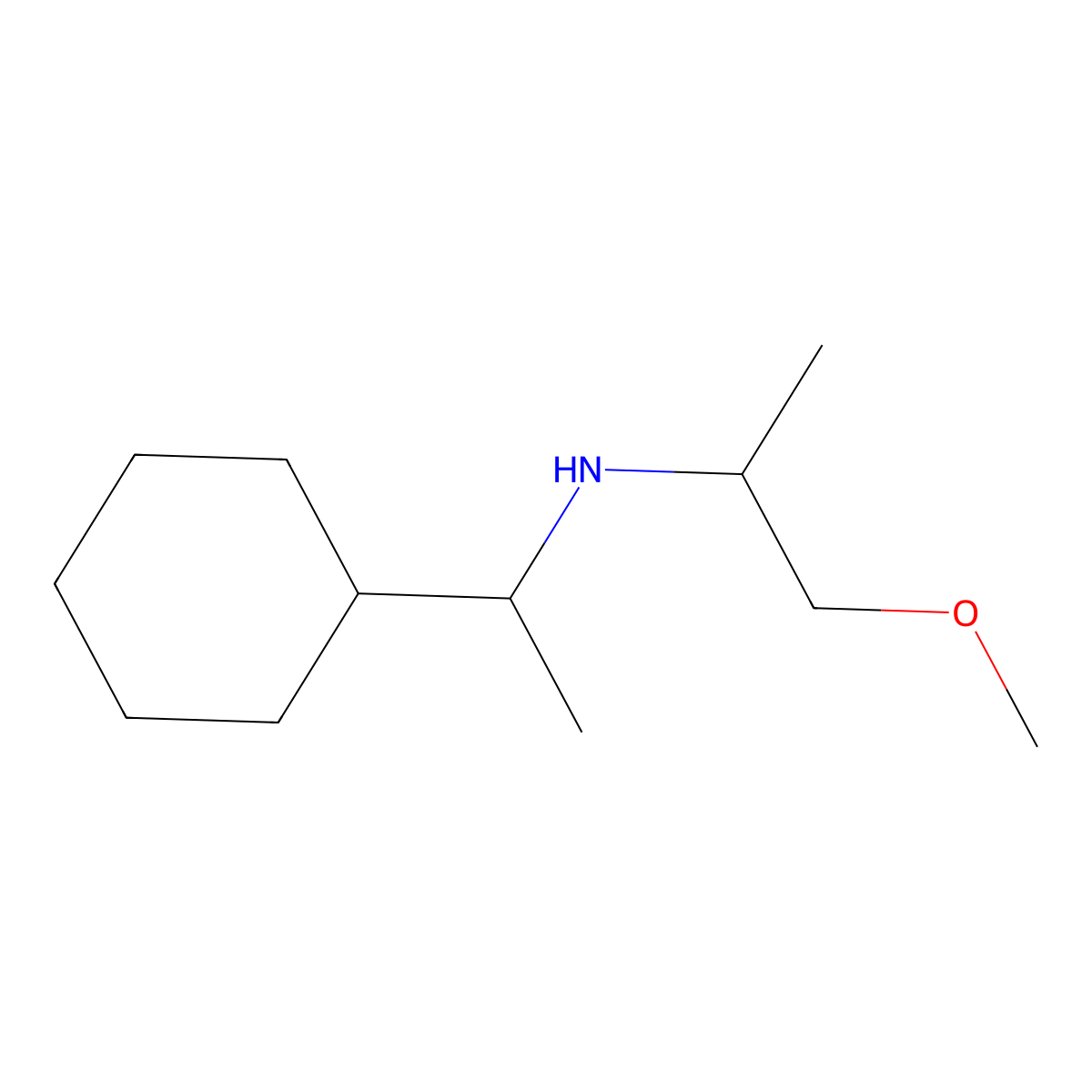 (1-Cyclohexylethyl)(1-methoxypropan-2-yl)amine molecular structure, CAS 1157534-98-9