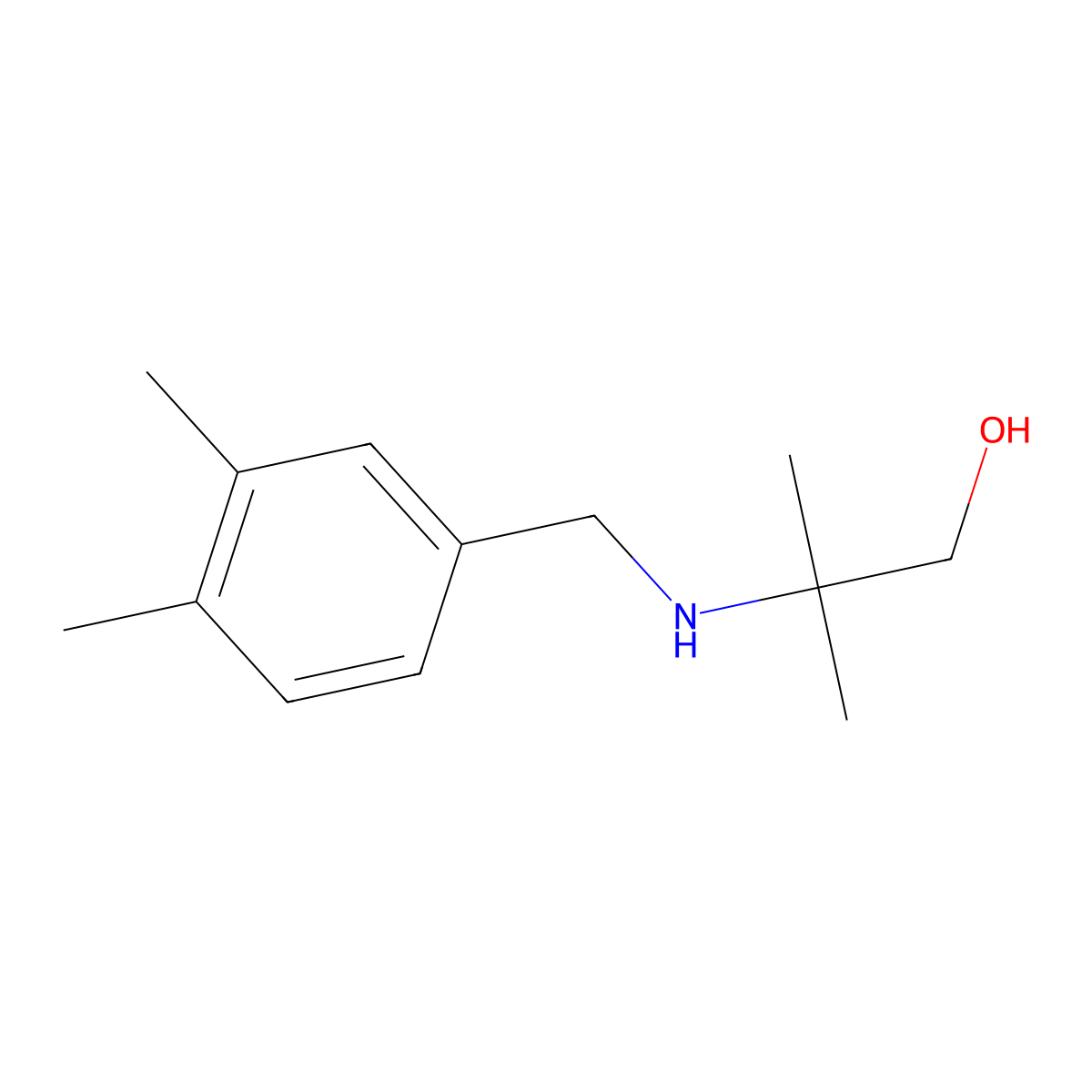 2-{[(3,4-Dimethylphenyl)methyl]amino}-2-methylpropan-1-ol molecular structure, CAS 1157539-62-2