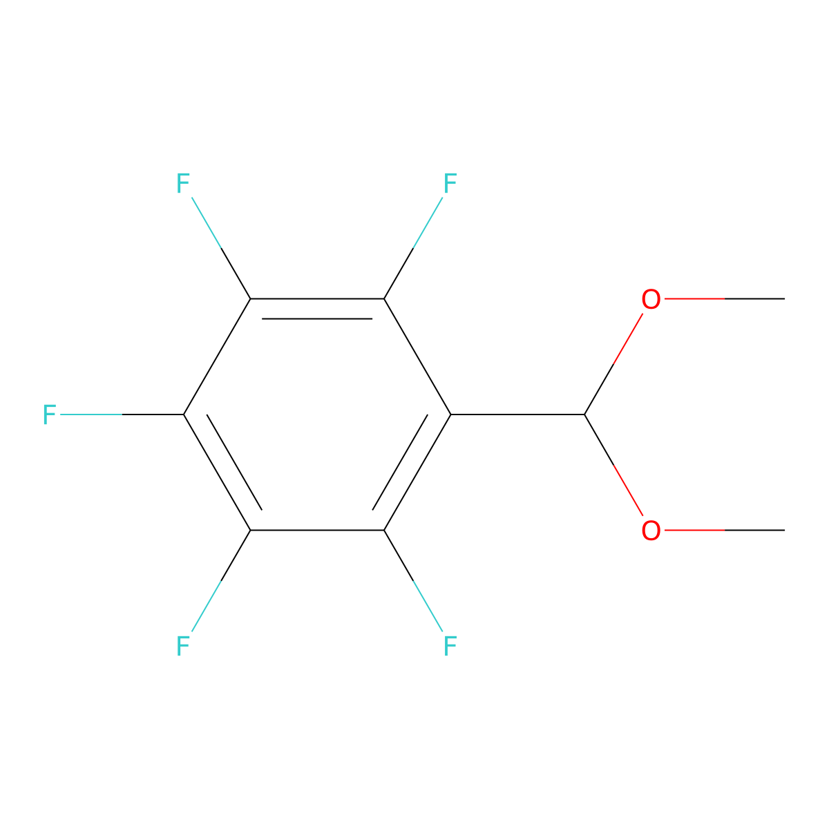 1-(Dimethoxymethyl)-2,3,4,5,6-pentafluorobenzene molecular structure, CAS 115754-19-3