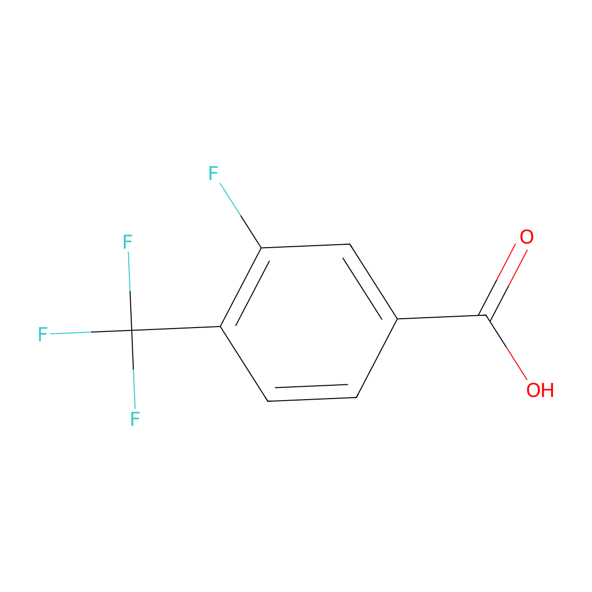 3-Fluoro-4-(trifluoromethyl)benzoic acid molecular structure, CAS 115754-21-7