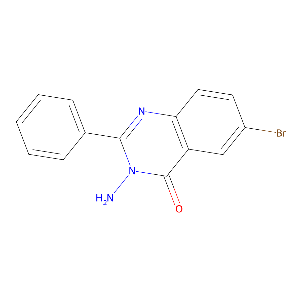 3-amino-6-bromo-2-phenylquinazolin-4(3H)-one molecular structure, CAS 115754-65-9