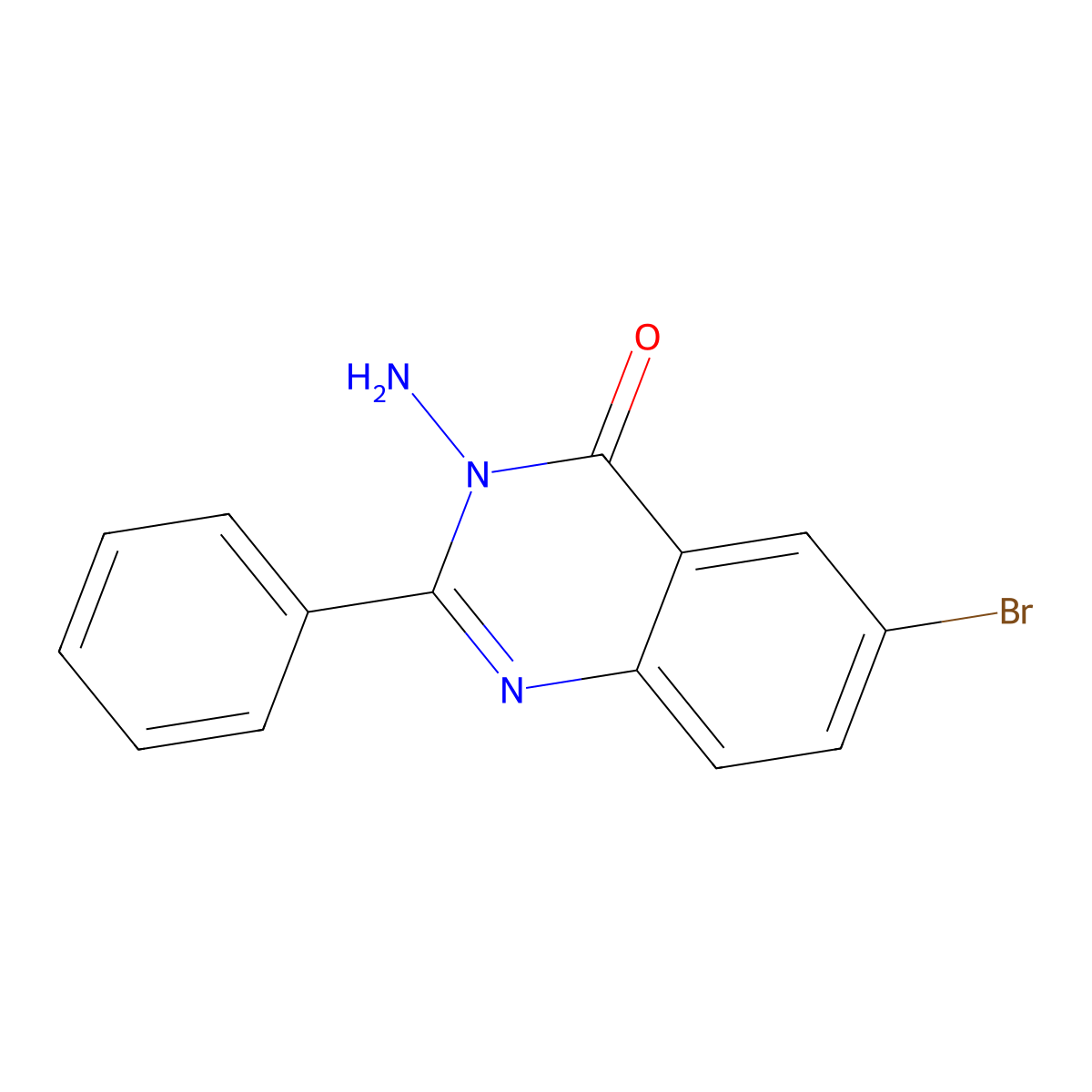 3-amino-6-bromo-2-phenylquinazolin-4(3H)-one molecular structure, CAS 115754-65-9