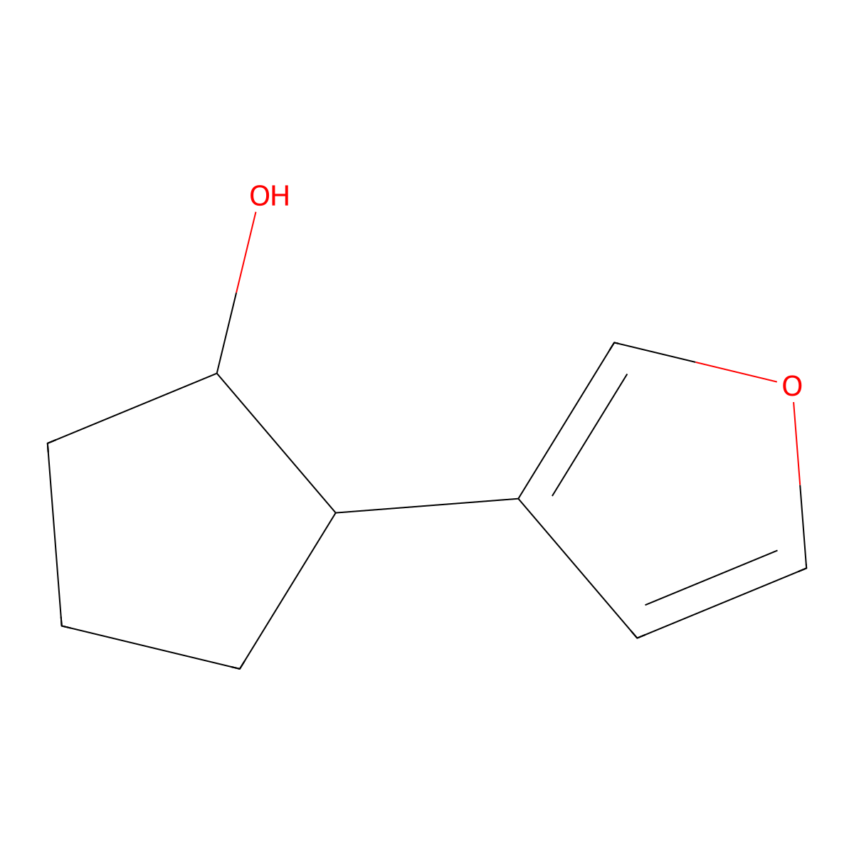 2-(Furan-3-yl)cyclopentan-1-ol molecular structure, CAS 115754-86-4