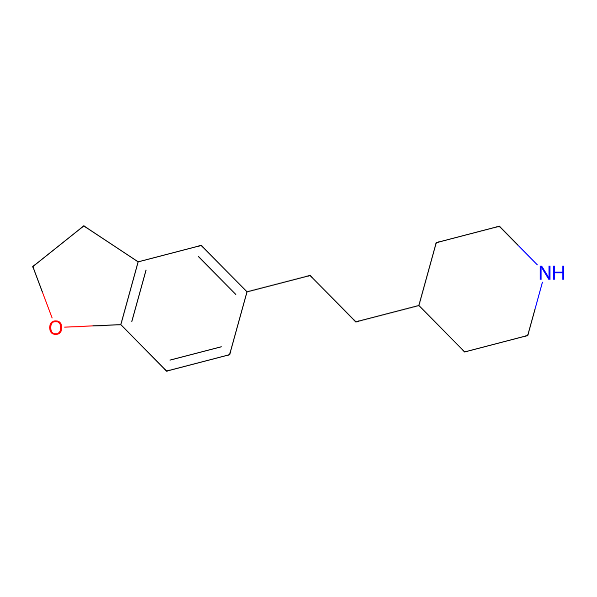 4-(2-(2,3-Dihydrobenzofuran-5-yl)ethyl)piperidine molecular structure, CAS 1157540-01-6