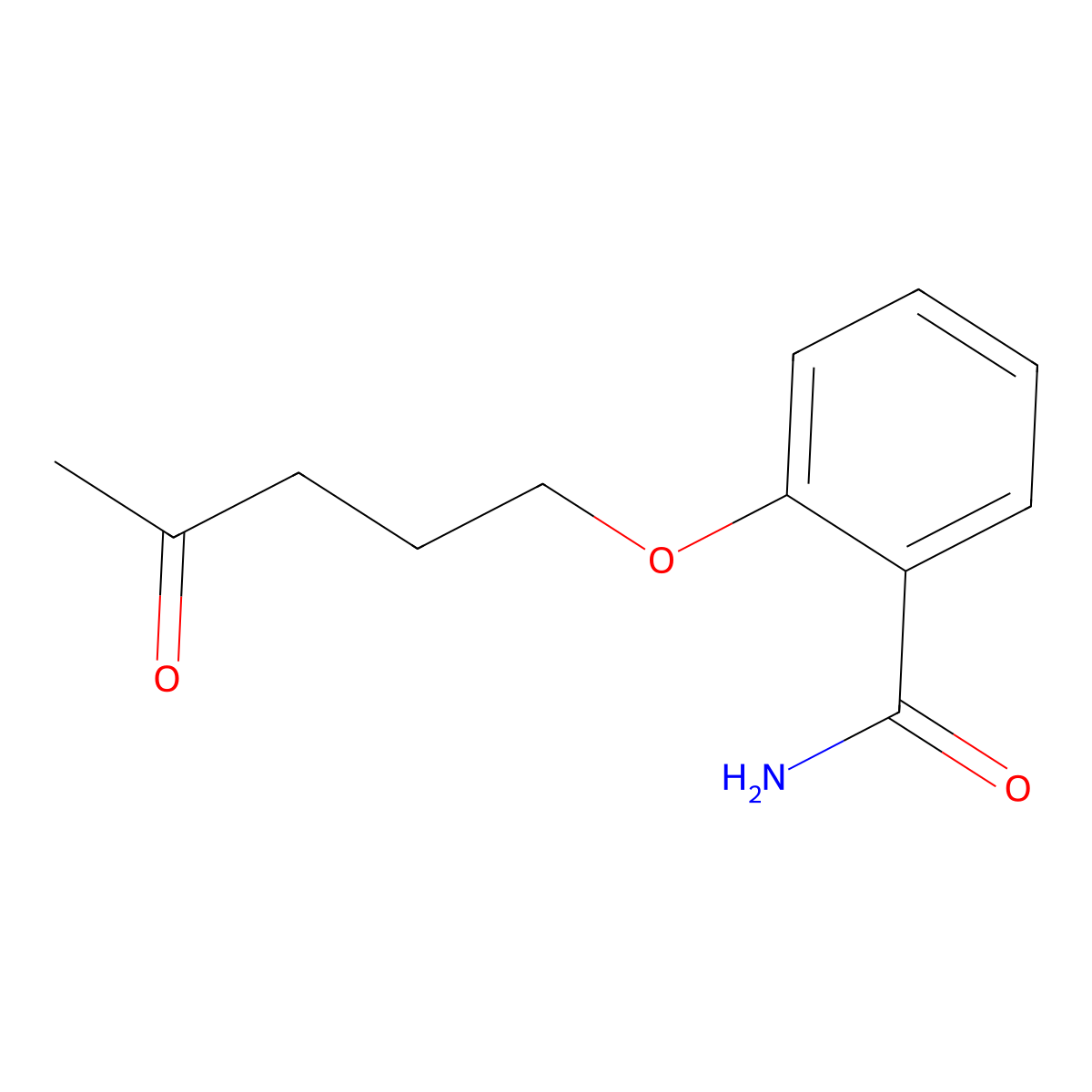 2-[(4-Oxopentyl)oxy]benzamide molecular structure, CAS 1157543-13-9