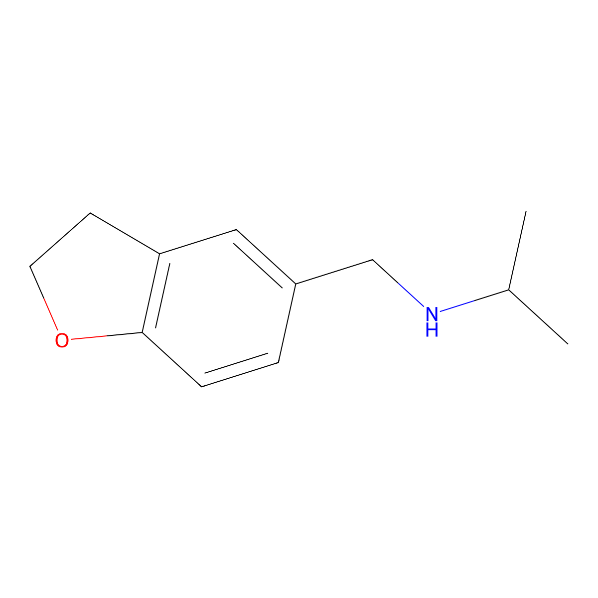 N-((2,3-Dihydrobenzofuran-5-yl)methyl)propan-2-amine molecular structure, CAS 1157544-05-2