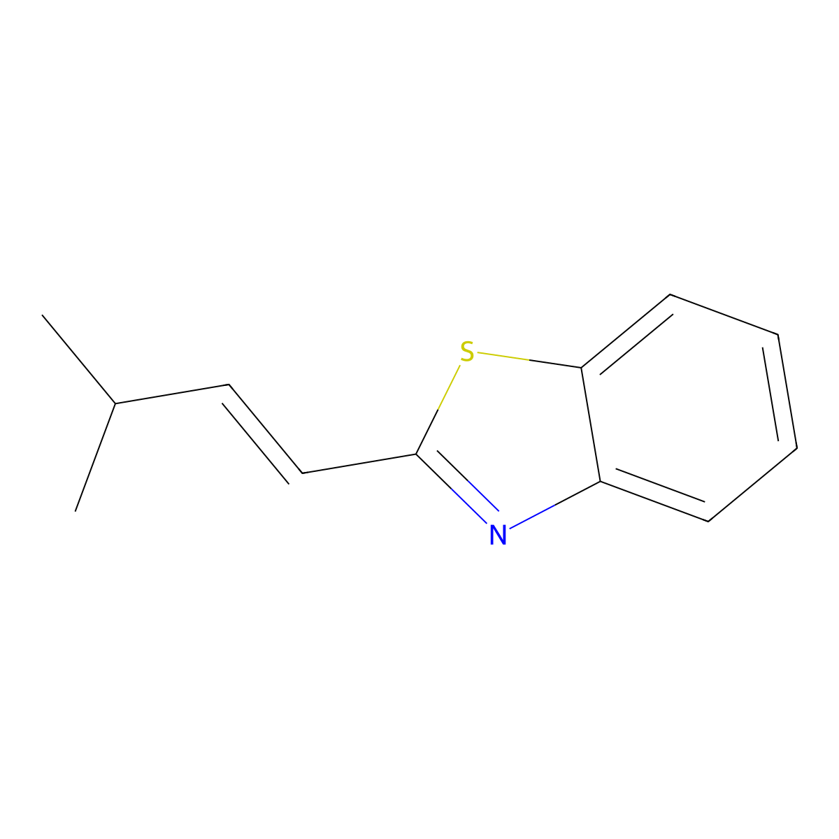 Benzothiazole, 2-(3-methyl-1-butenyl)-, (E)-(9CI) molecular structure, CAS 115755-10-7