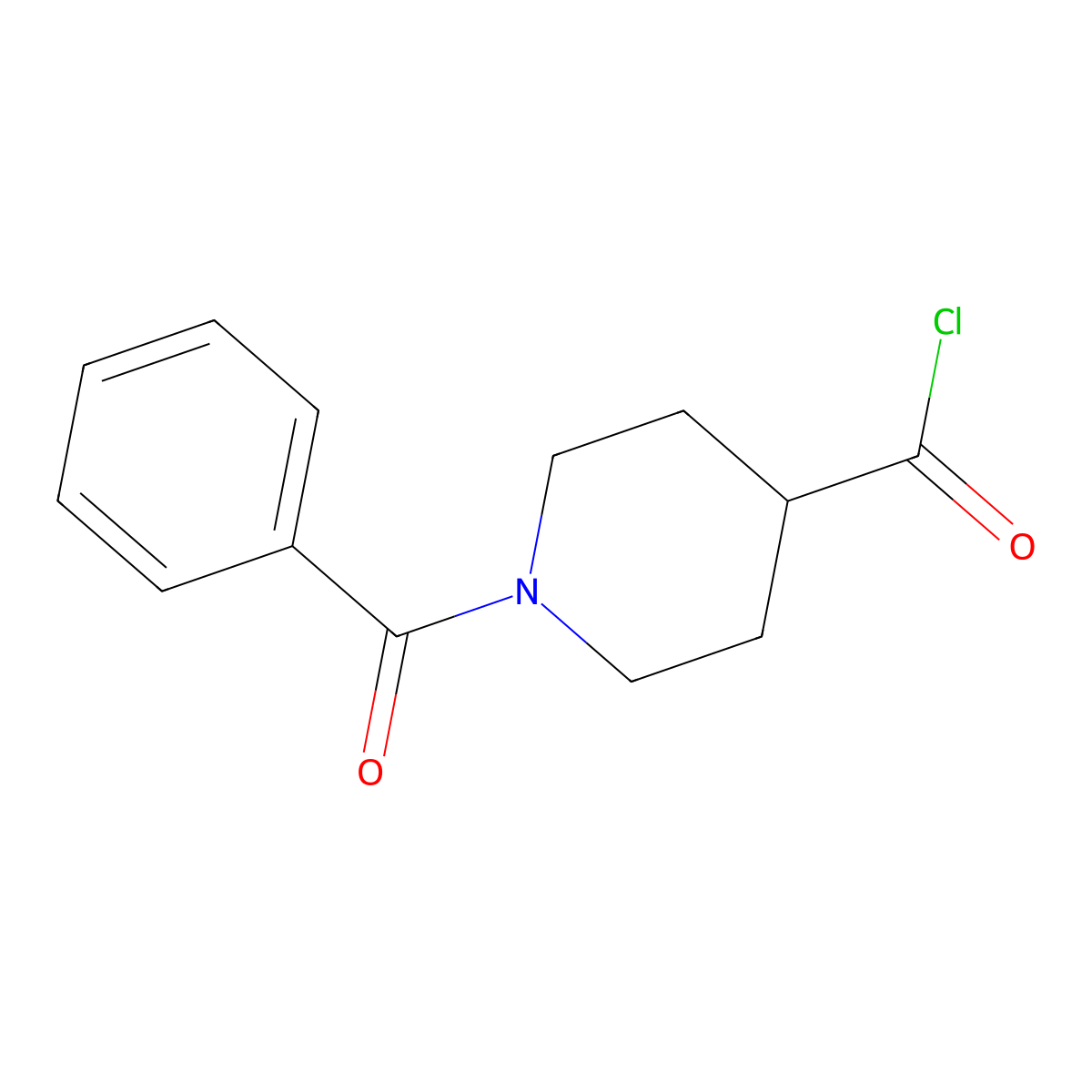 4-Piperidinecarbonyl chloride, 1-benzoyl- molecular structure, CAS 115755-50-5