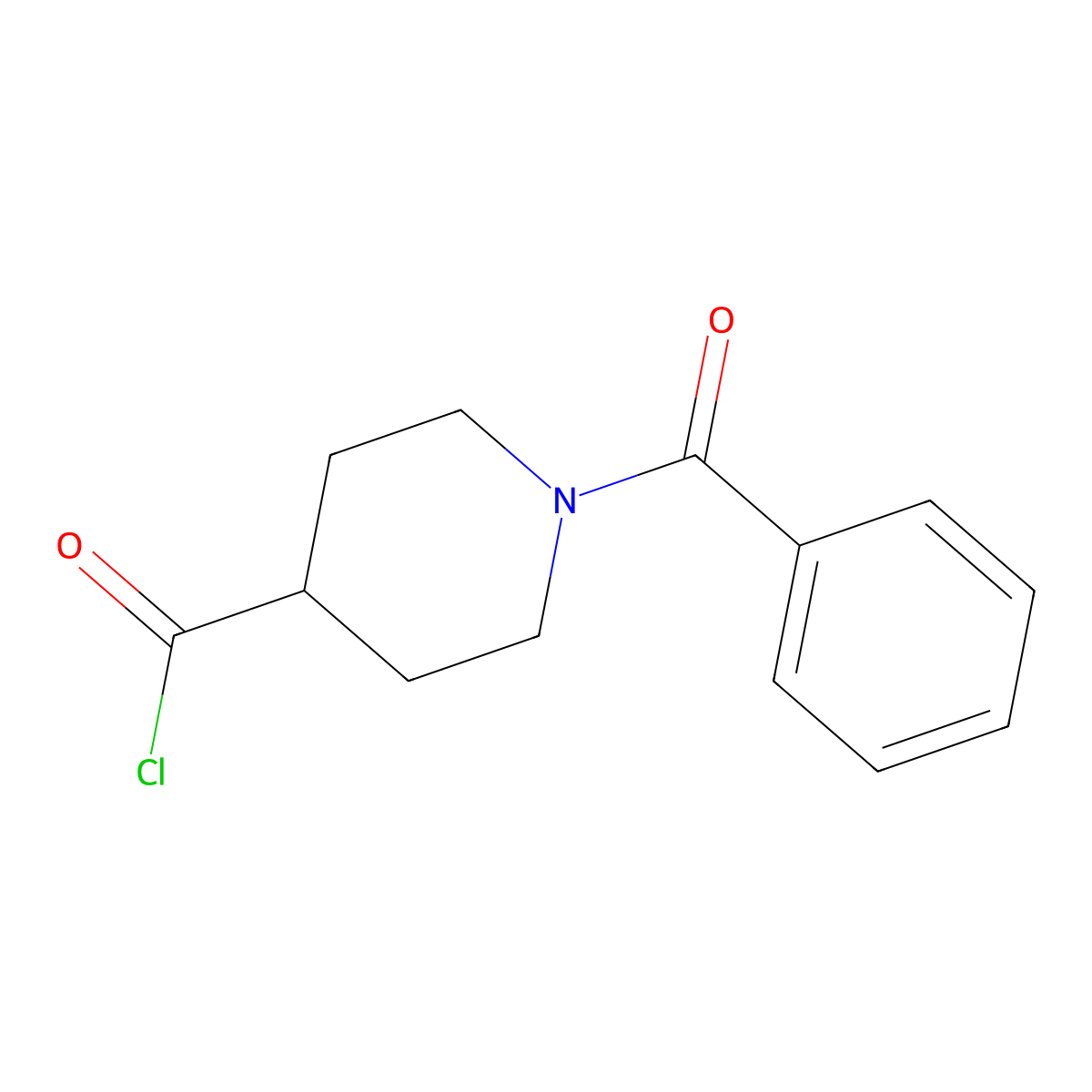 4-Piperidinecarbonyl chloride, 1-benzoyl- molecular structure, CAS 115755-50-5