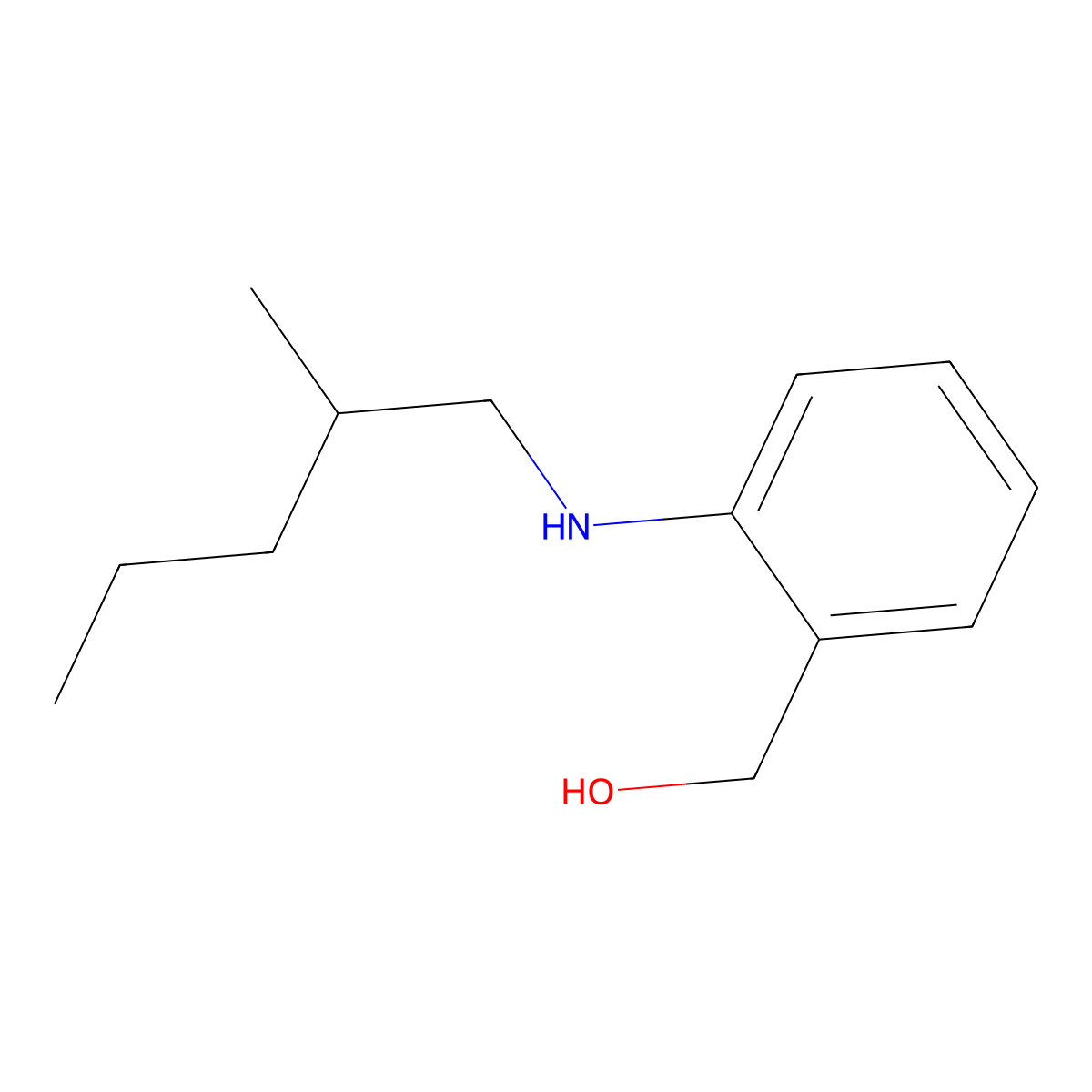 {2-[(2-Methylpentyl)amino]phenyl}methanol molecular structure, CAS 1157550-55-4