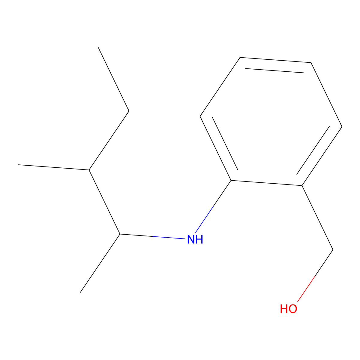 {2-[(3-Methylpentan-2-yl)amino]phenyl}methanol molecular structure, CAS 1157550-96-3