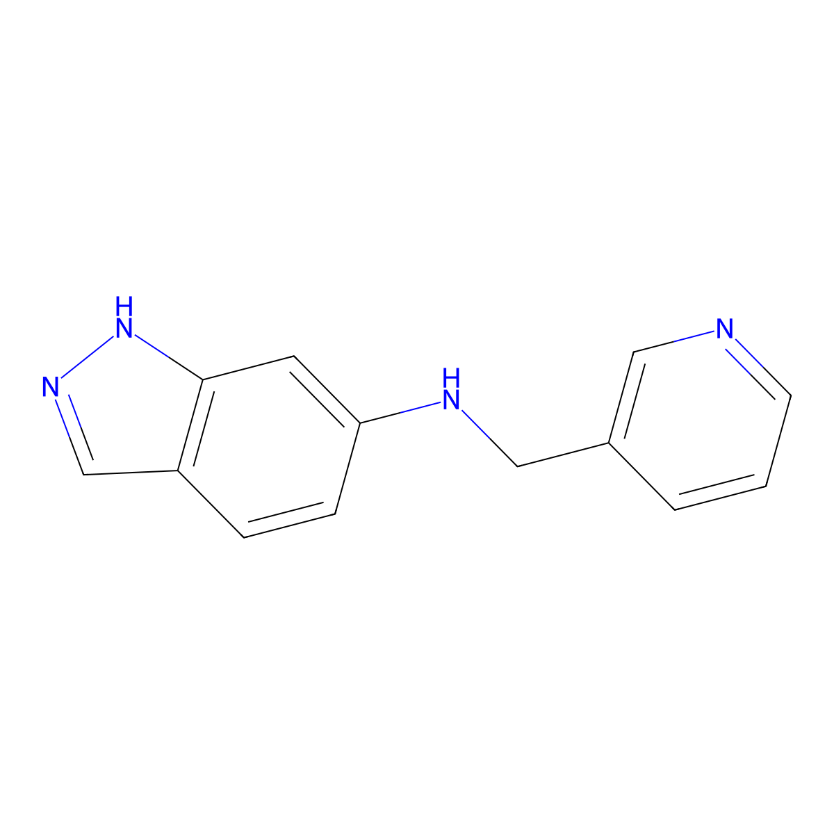 N-(pyridin-3-ylmethyl)-2H-indazol-6-amine molecular structure, CAS 1157551-45-5