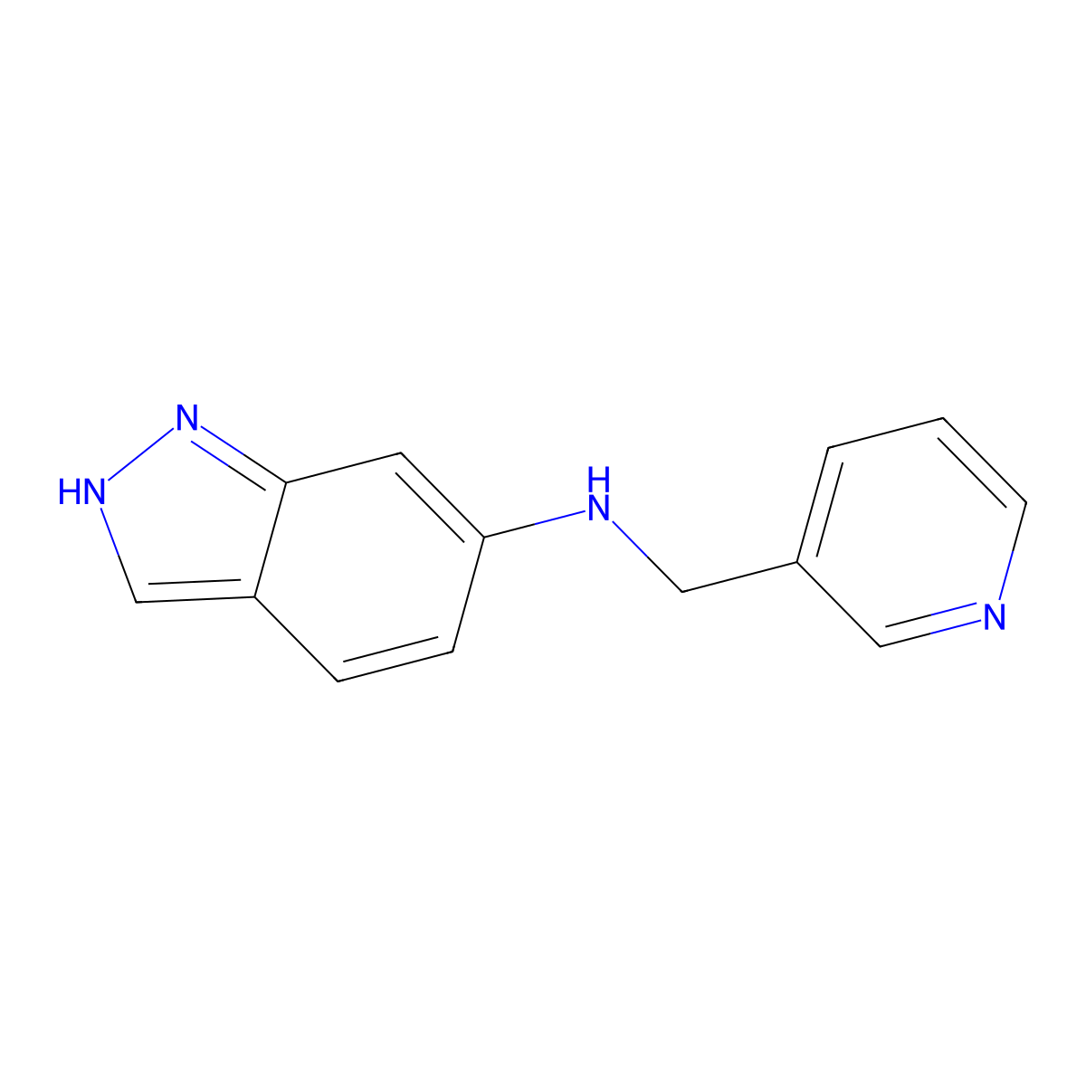N-(pyridin-3-ylmethyl)-2H-indazol-6-amine molecular structure, CAS 1157551-45-5