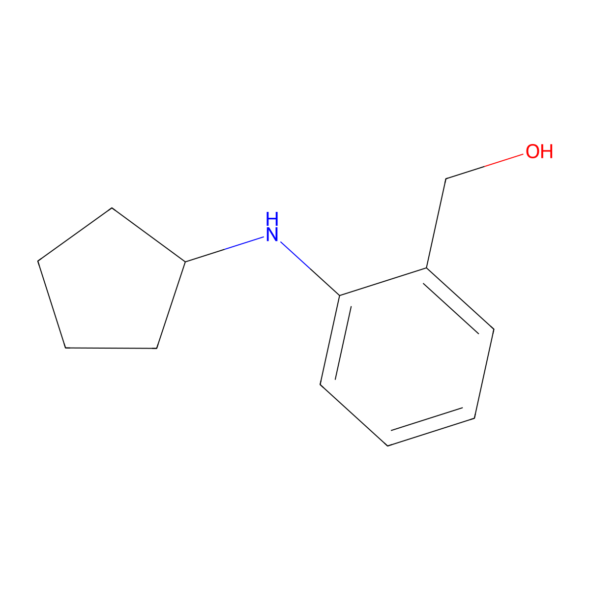 [2-(Cyclopentylamino)phenyl]methanol molecular structure, CAS 1157552-78-7