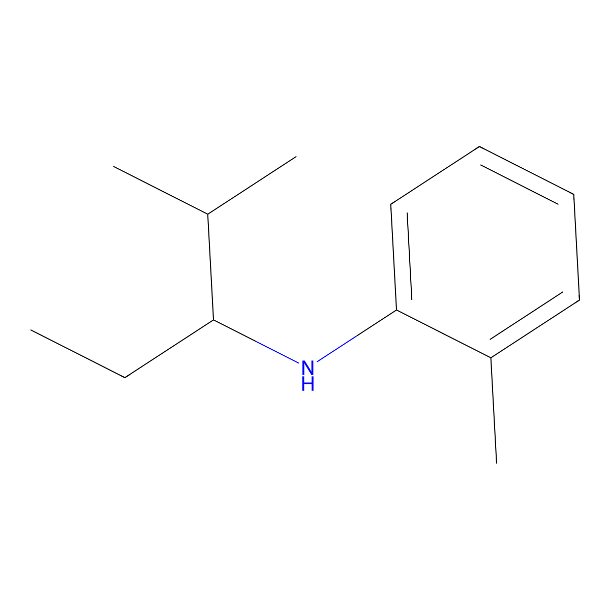 2-methyl-N-(2-methylpentan-3-yl)aniline molecular structure, CAS 1157553-89-3