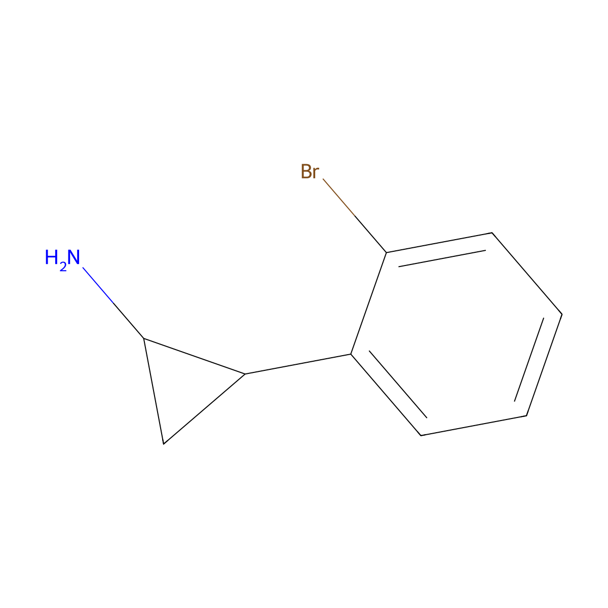 2-(2-Bromophenyl)cyclopropan-1-amine molecular structure, CAS 1157555-44-6