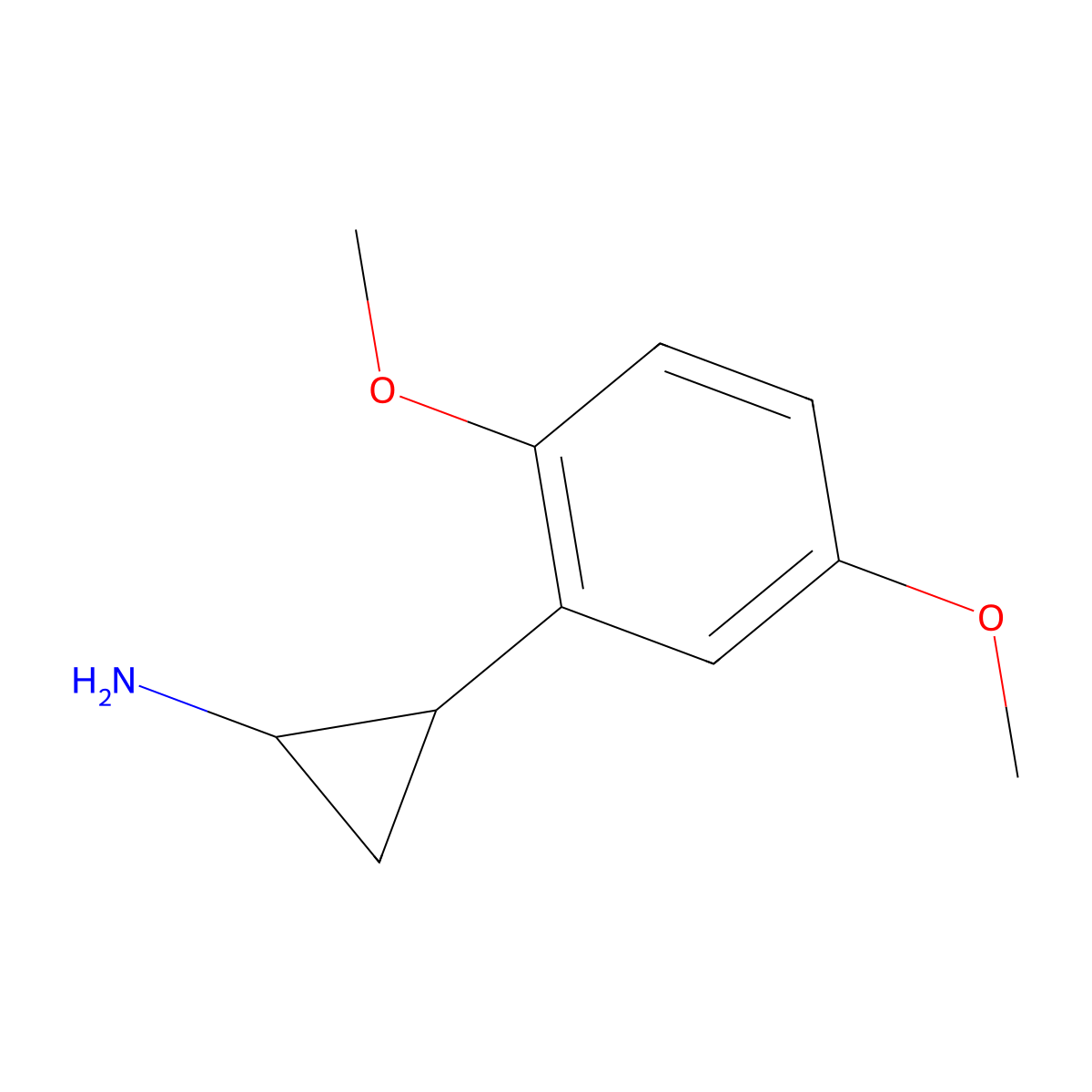 2-(2,5-Dimethoxyphenyl)cyclopropan-1-amine molecular structure, CAS 1157555-55-9