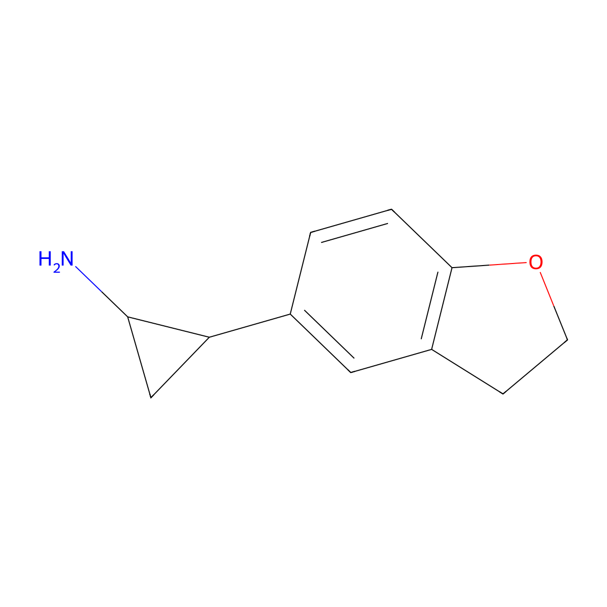 2-(2,3-Dihydro-1-benzofuran-5-yl)cyclopropan-1-amine molecular structure, CAS 1157555-74-2