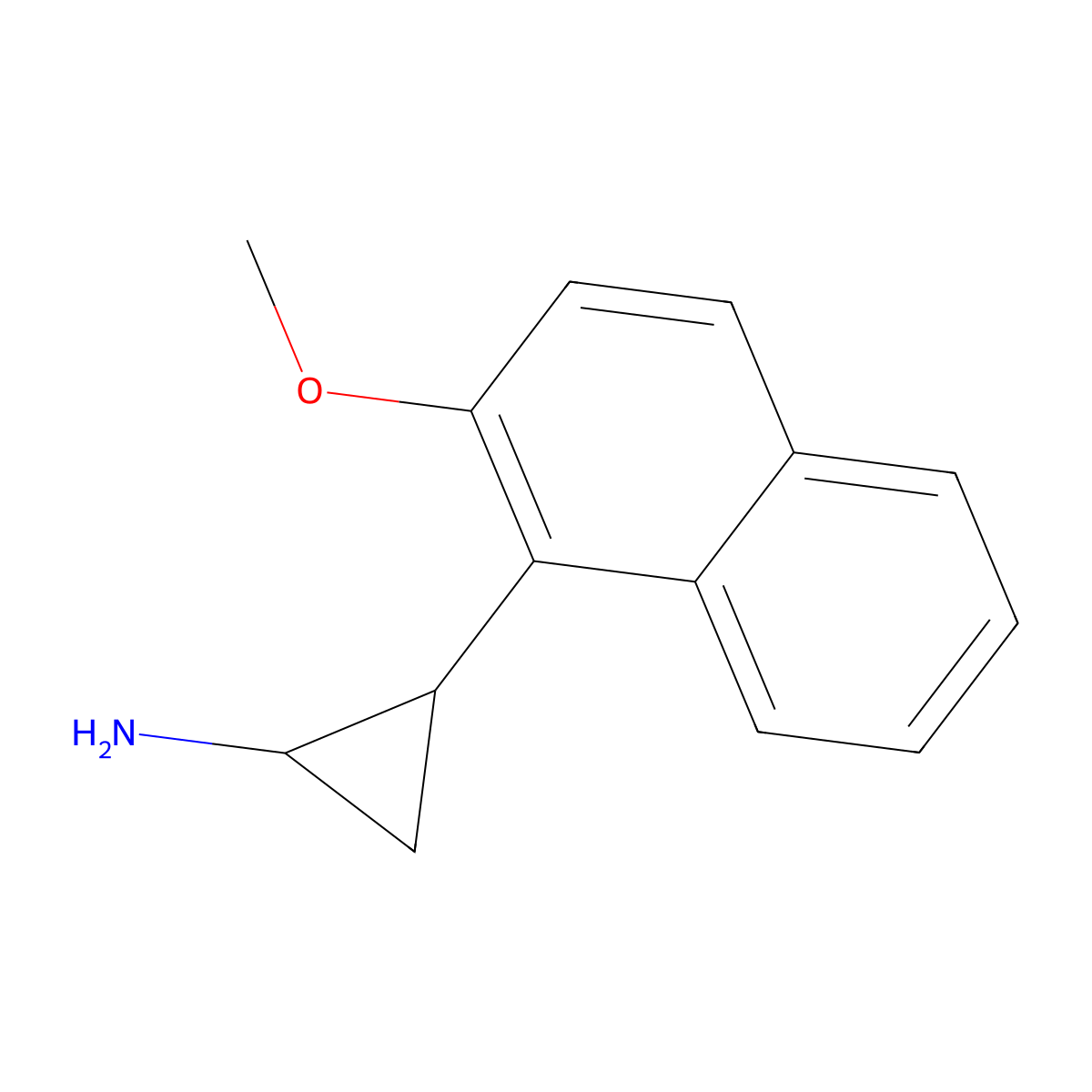 2-(2-Methoxynaphthalen-1-yl)cyclopropan-1-amine molecular structure, CAS 1157555-86-6