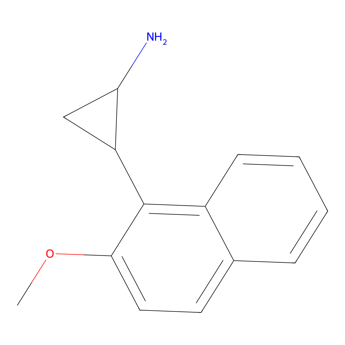 2-(2-Methoxynaphthalen-1-yl)cyclopropan-1-amine molecular structure, CAS 1157555-86-6