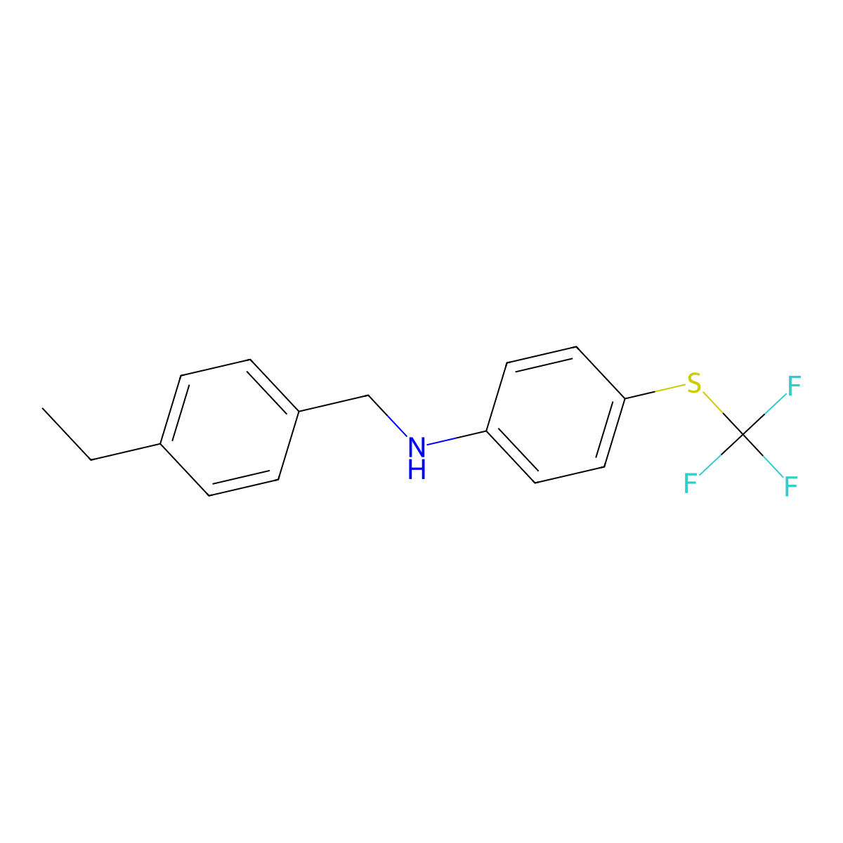 N-[(4-ethylphenyl)methyl]-4-[(trifluoromethyl)sulfanyl]aniline molecular structure, CAS 1157559-34-6