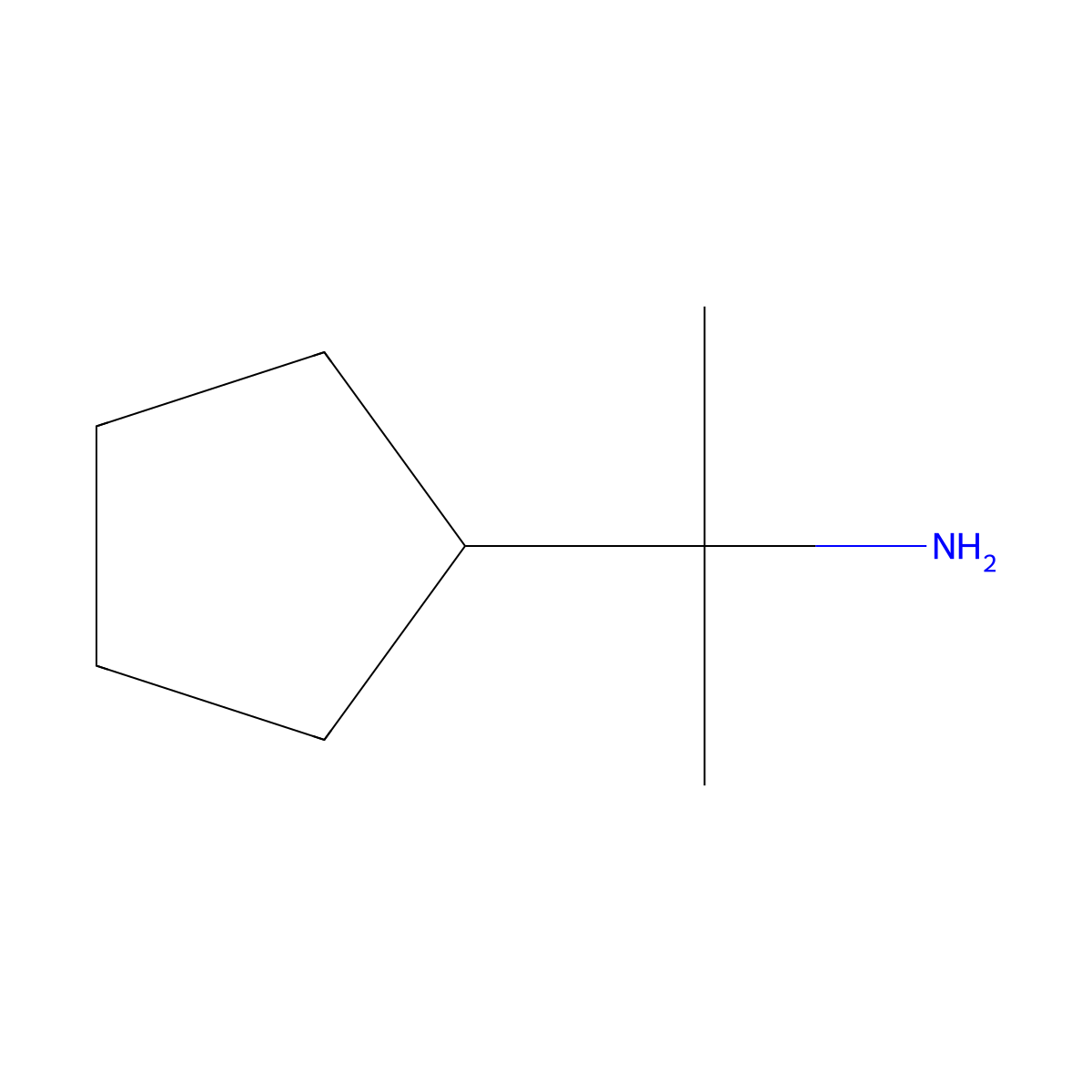 2-Cyclopentylpropan-2-amine molecular structure, CAS 1157560-57-0