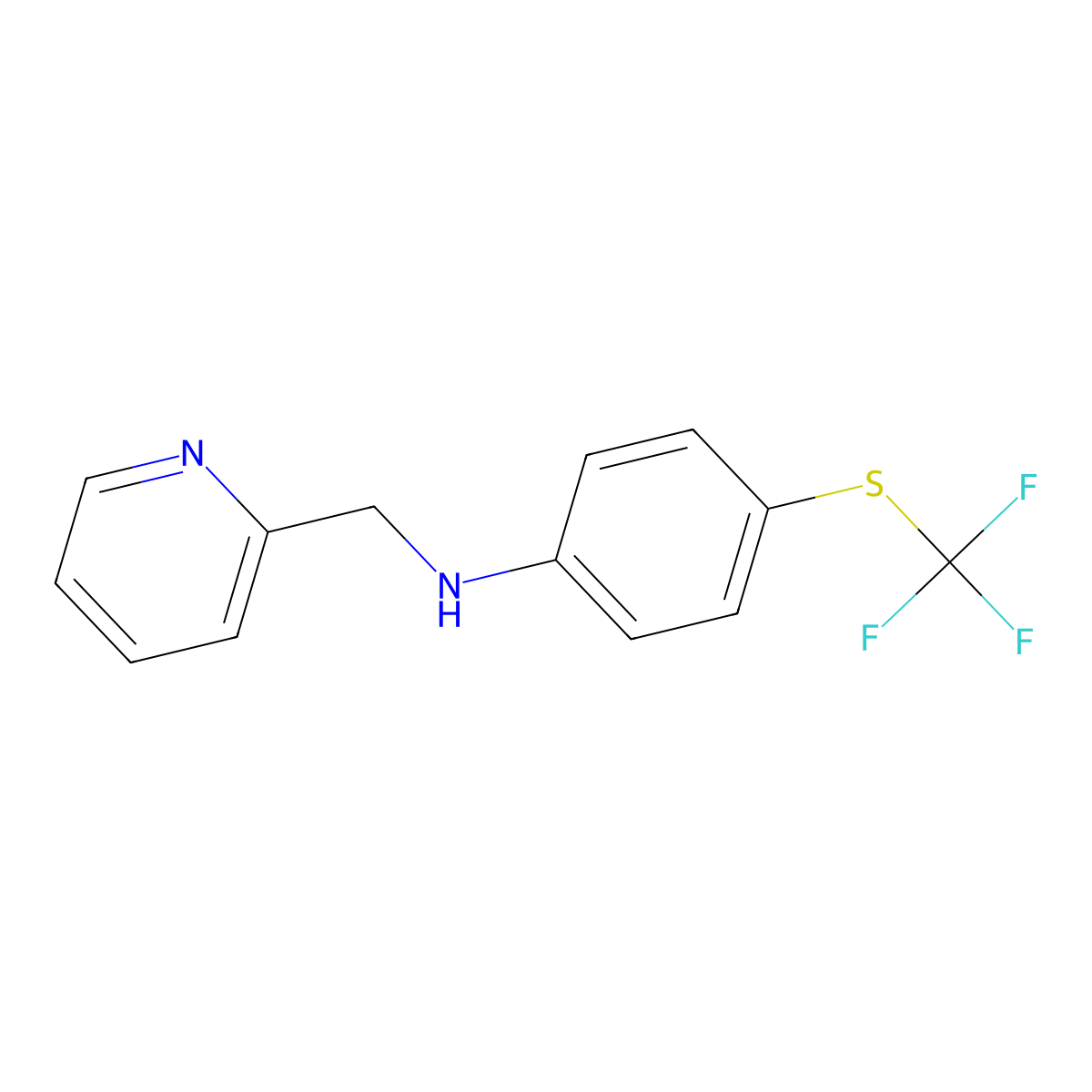 N-[(pyridin-2-yl)methyl]-4-[(trifluoromethyl)sulfanyl]aniline molecular structure, CAS 1157560-92-3