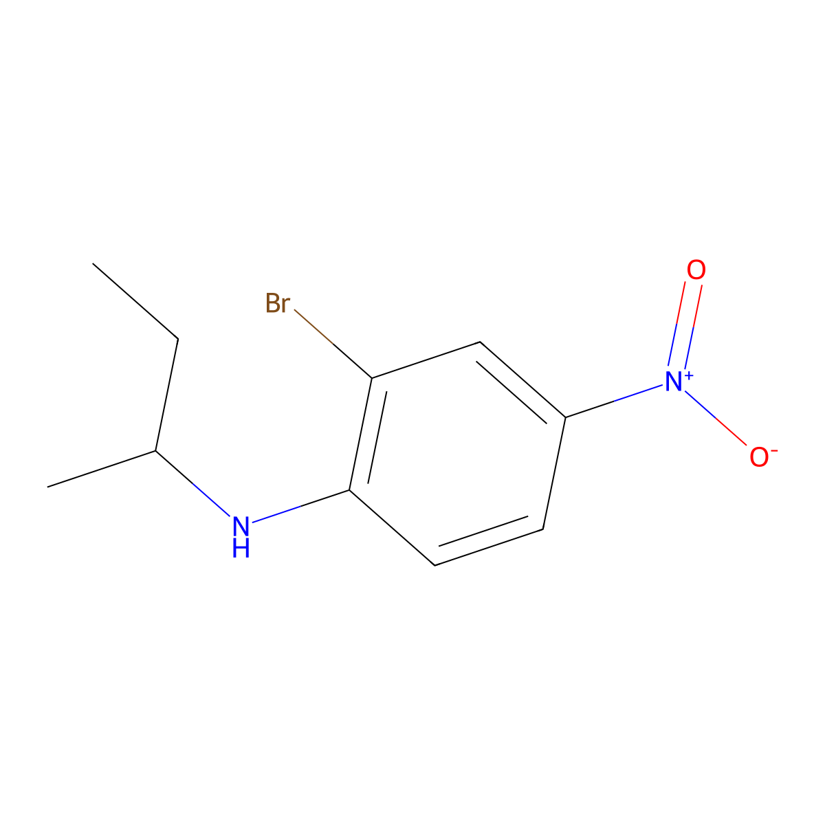 2-Bromo-N-(butan-2-yl)-4-nitroaniline molecular structure, CAS 1157561-10-8