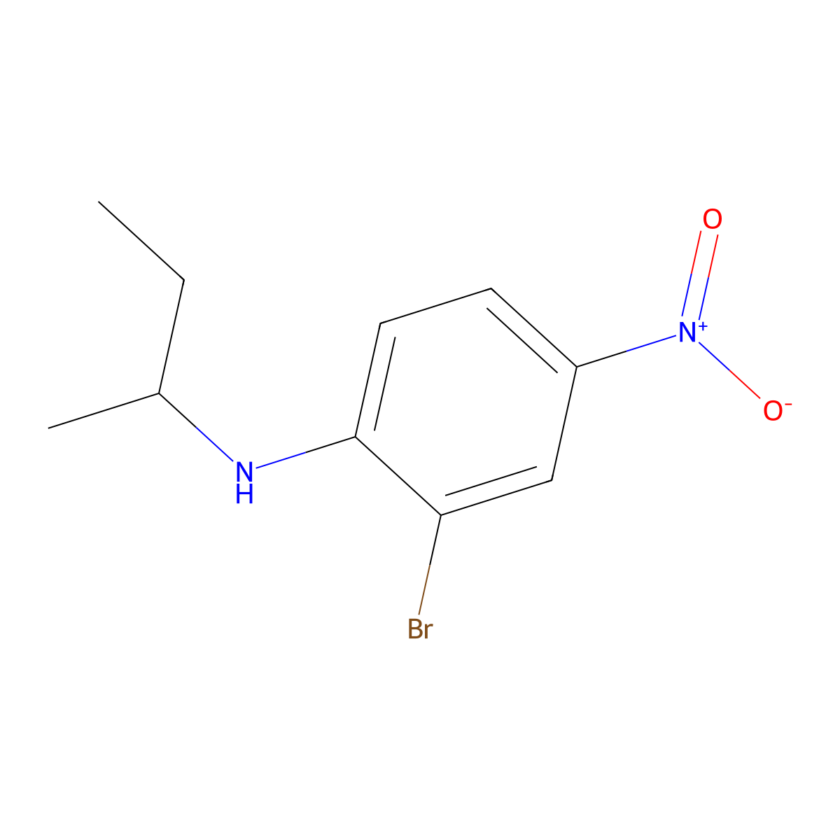 2-Bromo-N-(butan-2-yl)-4-nitroaniline molecular structure, CAS 1157561-10-8