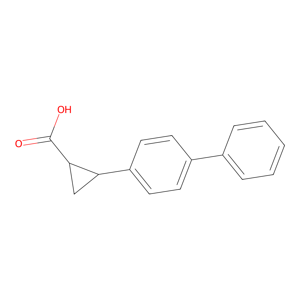 2-(4-Phenylphenyl)cyclopropane-1-carboxylic acid molecular structure, CAS 1157562-54-3